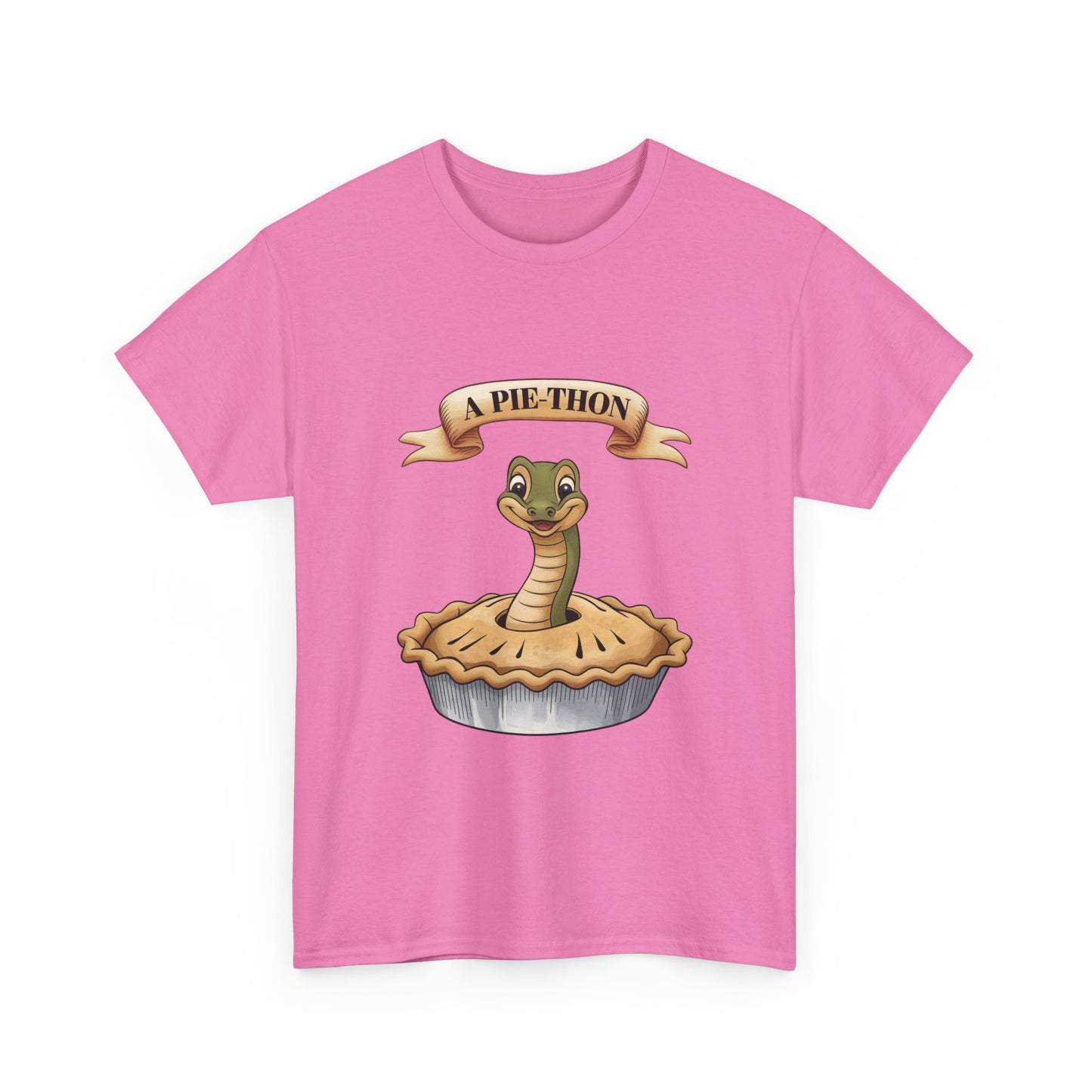 A Pie-Thon Funny Snake Pun Shirt – Cute Animal Joke T-Shirt – Quirky Graphic Tee for Pun Lovers, Reptile Fans, and Unique Gift Ideas