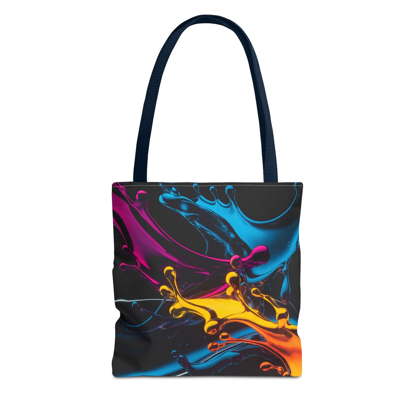 Abstract Neon Splash Tote Bag, Vibrant Colorful Art Bag, Reusable Shopping Bag, Modern Everyday Carryall, Bright Aesthetic Gift For Her