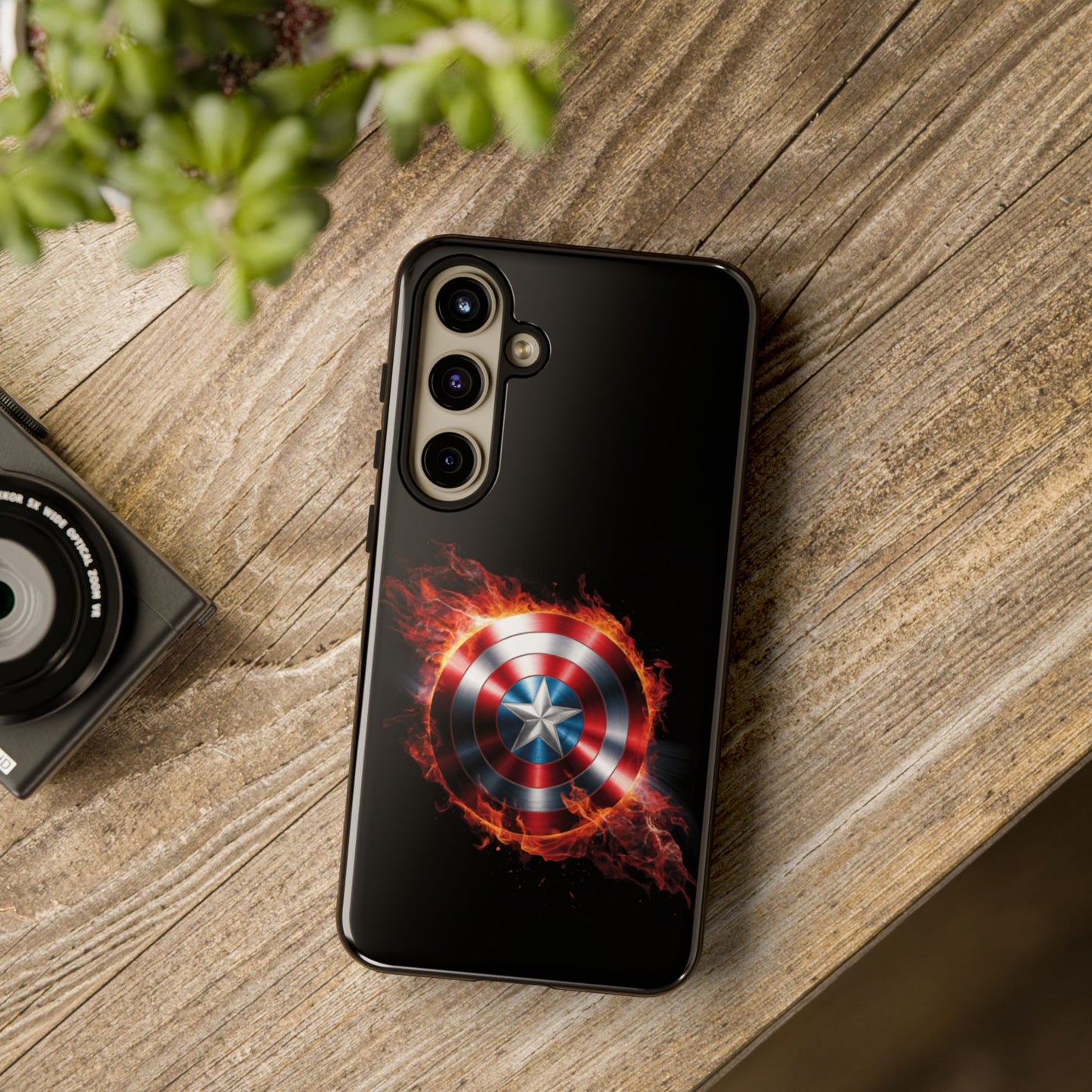 Captain America Shield in Flames Samsung Galaxy Tough Case
