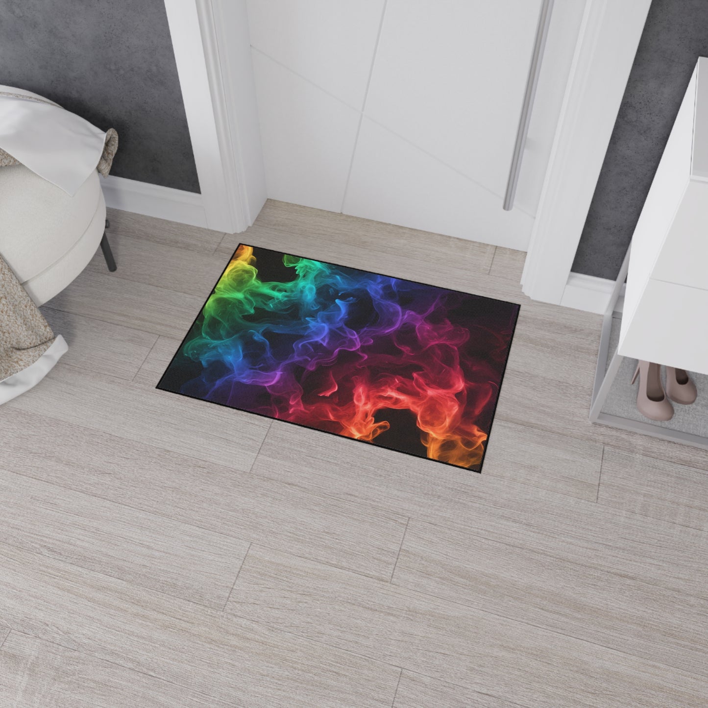 Floor Mat - Colorful Smoke Design