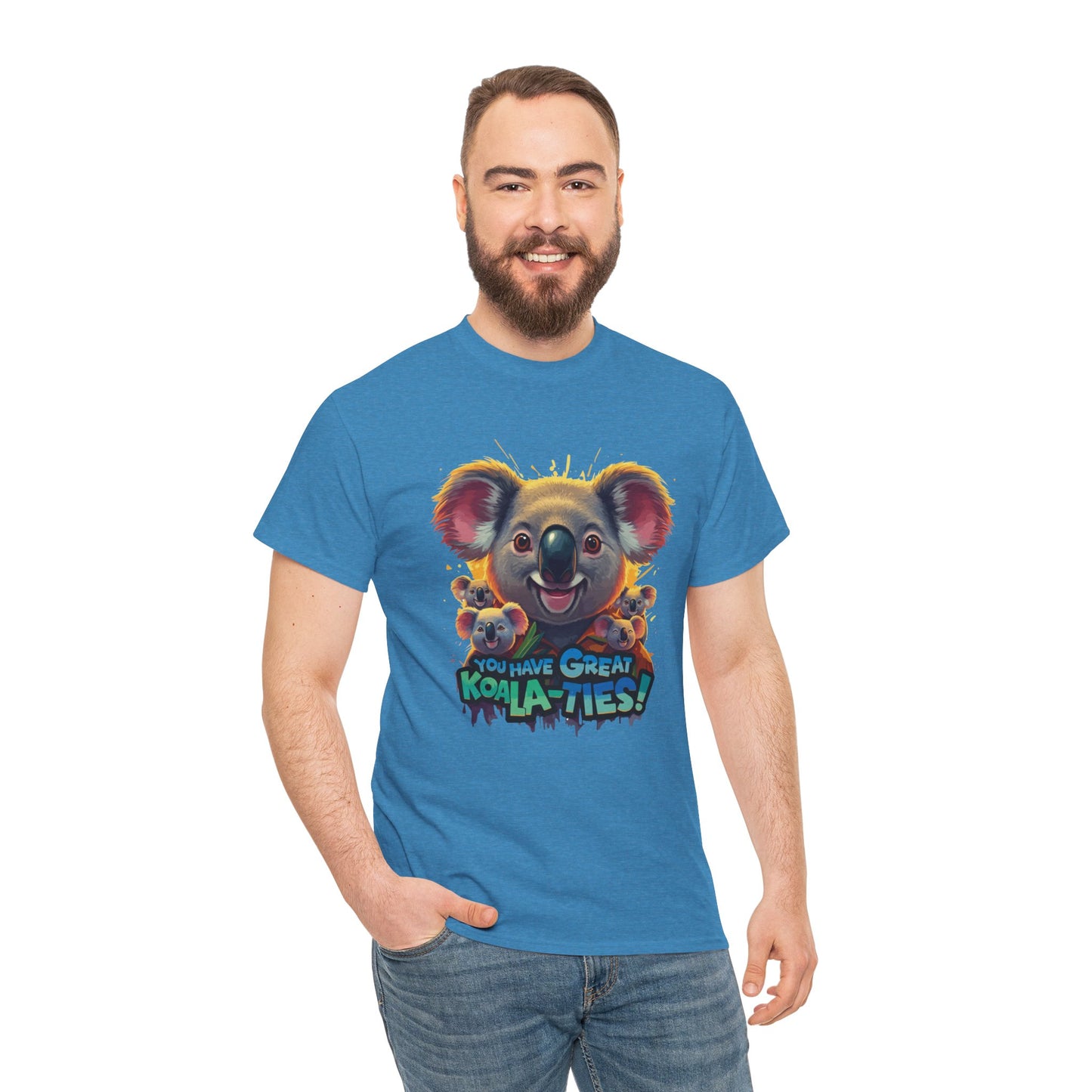 You Have Great Koala‑ties Tee – Cute Koala Pun T‑Shirt, Animal Lover Gift, Funny Wildlife Graphic, Unisex Casual Tee