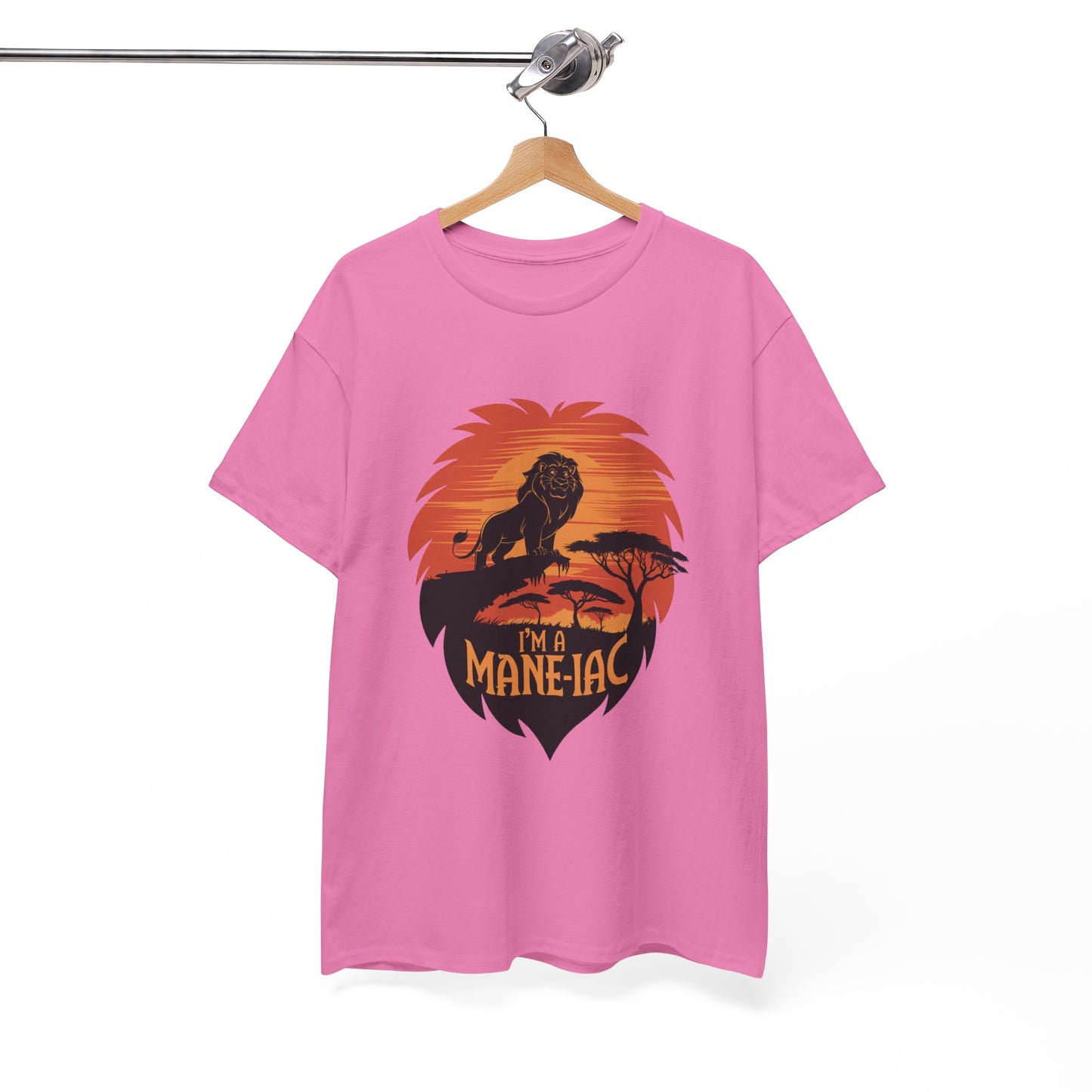 I’m a Mane-iac Lion Classic Fit Tee – Clean Stylized Animal Art, Funny Mane Pun, Everyday Quiet Luxury, Perfect for Smart Casual Looks