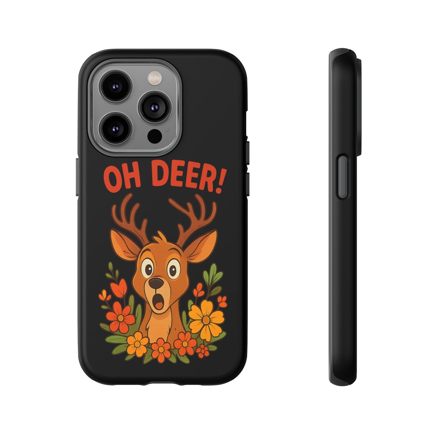 iPhone Case - Startled Deer 'Oh Deer' Nature Lover Phone Case Funny iPhone Accessory