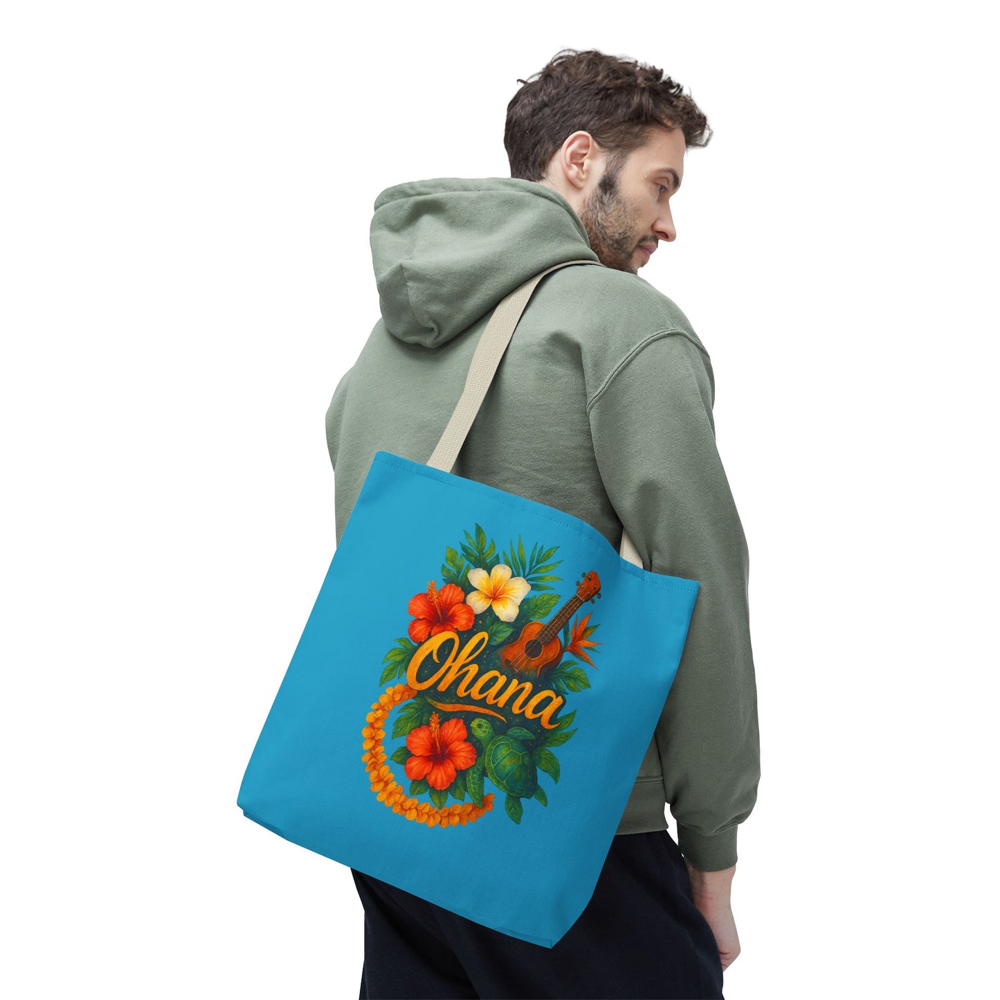 Hawaiian Ohana Tote Bag | Tropical Reusable Beach Bag | Aloha Gift Idea | Island Vibes Bag | Summer Tote | Luau Party Favor | Coastal Bag