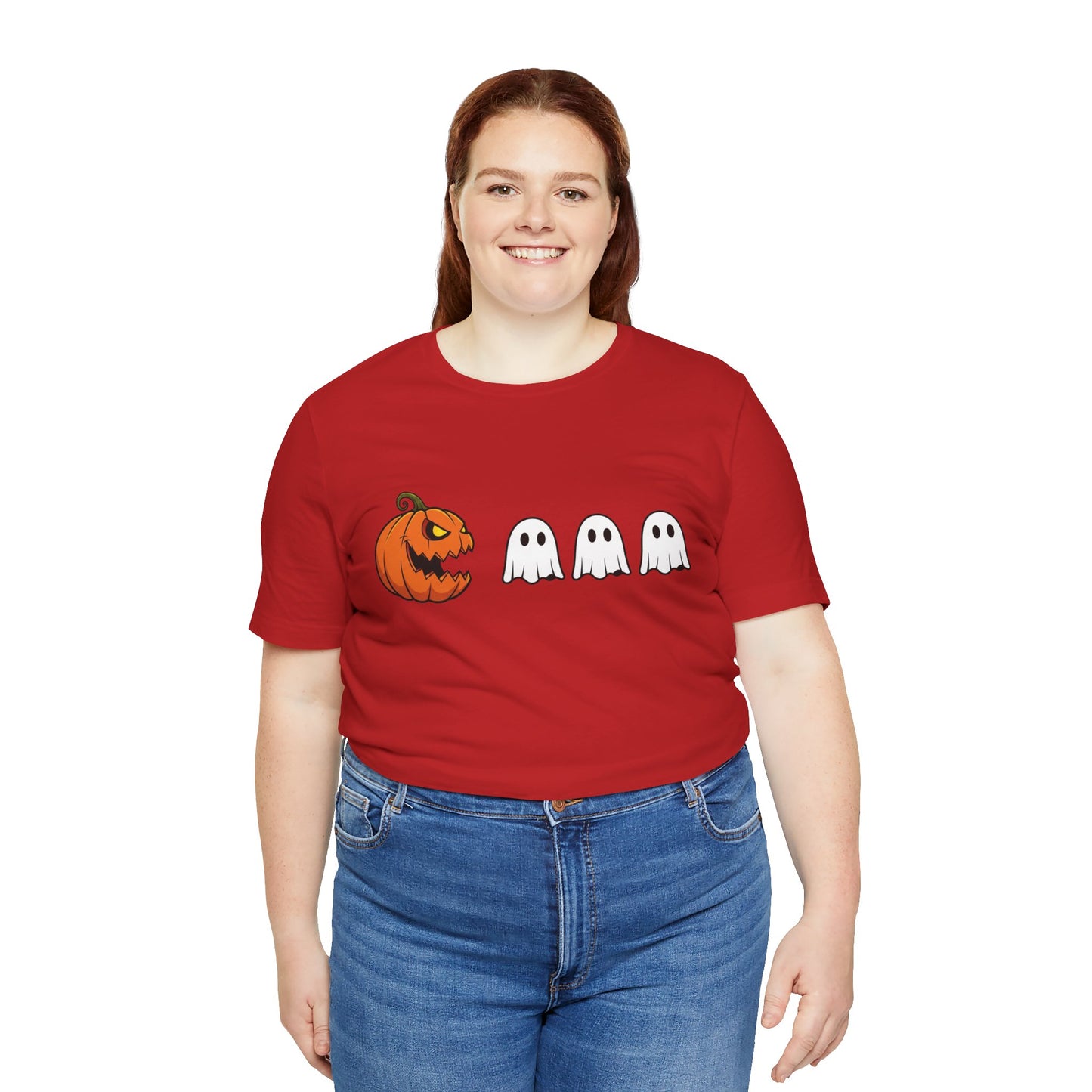 Pumpkin Pac-Man Shirt, Halloween Arcade Tee, Pumpkin Chase Ghosts Tee, Retro Gaming Halloween, Spooky Season Shirt, Vintage Game Pumpkin Top