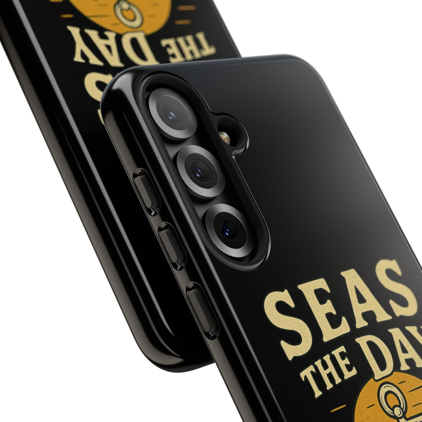 Seas the Day Samsung Case – Nautical Phone Case – Anchor Pun Gift – Ocean Lover Accessory – Motivational Phone Cover – Beach Vibes Case