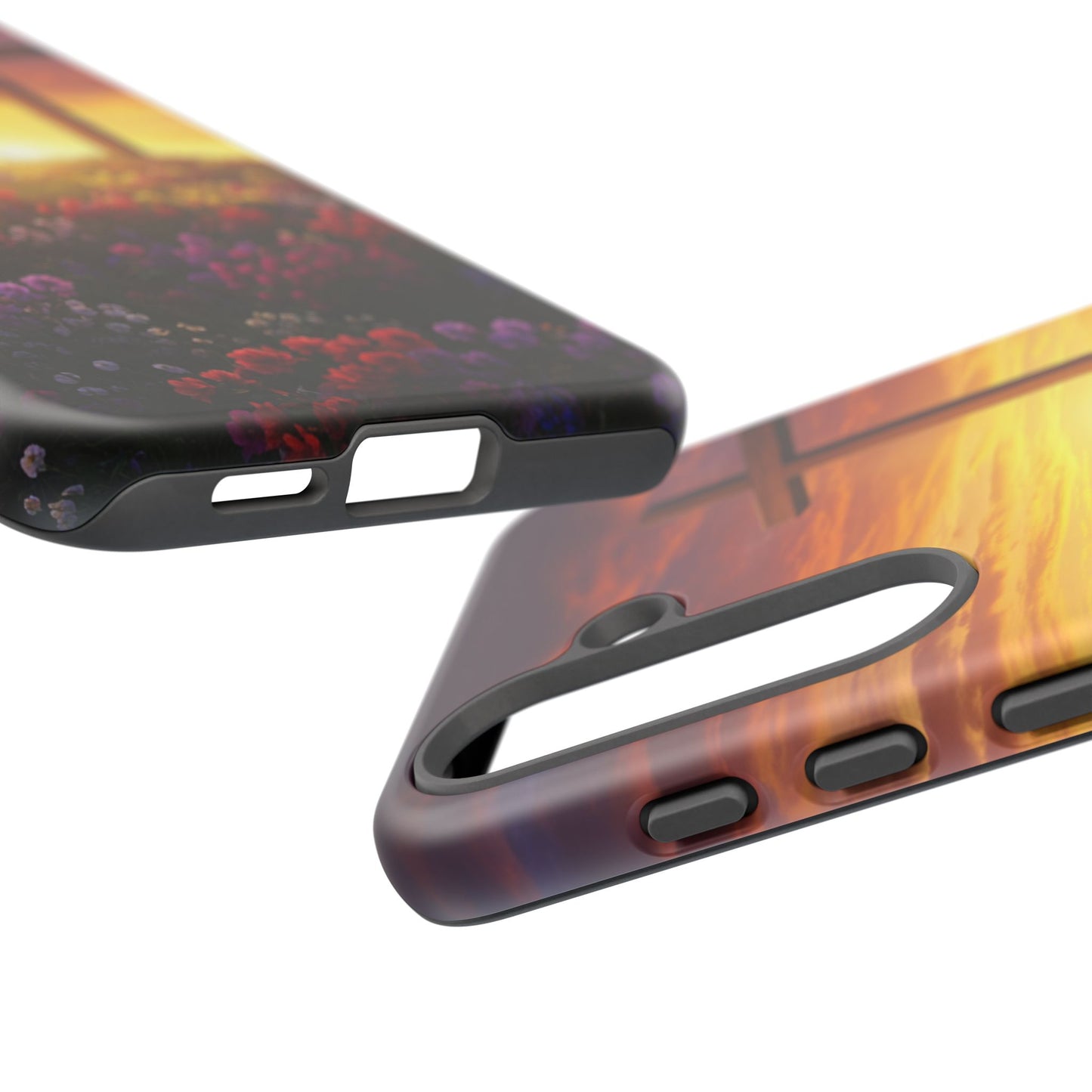 Samsung Phone Case Cross on a Hill Painting Christian Phone Case Cross Samsung Case