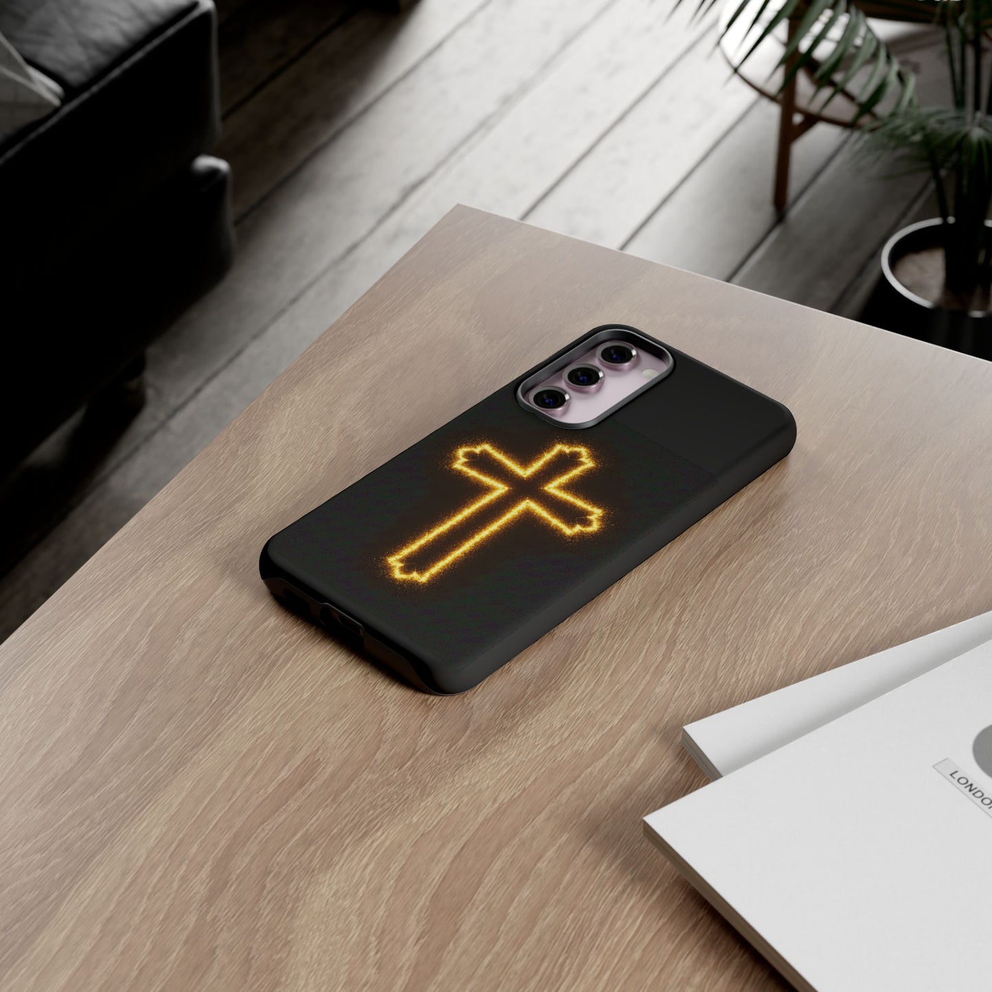 Glow-in-the-Dark Cross Samsung Phone Case - Tough Samsung Cases for Faithful Protection