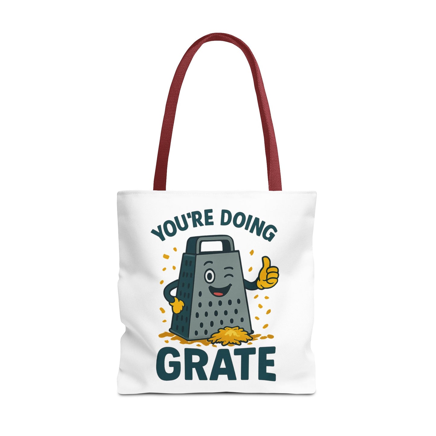 Funny Cheese Pun Tote Bag – “You’re Doing Grate” Grocery Bag | Cute Gift for Coworkers, Teachers, Food Lovers & Everyday Motivation