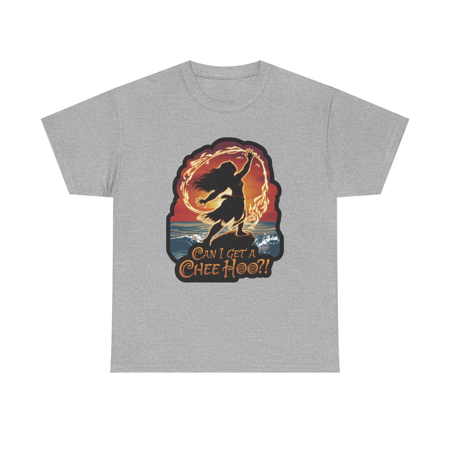 Can I Get a Chee Hoo Shirt – Hawaiian Island Vibes Tee – Hula Dancer Sunset Graphic T-Shirt – Polynesian Luau Party Unisex Top