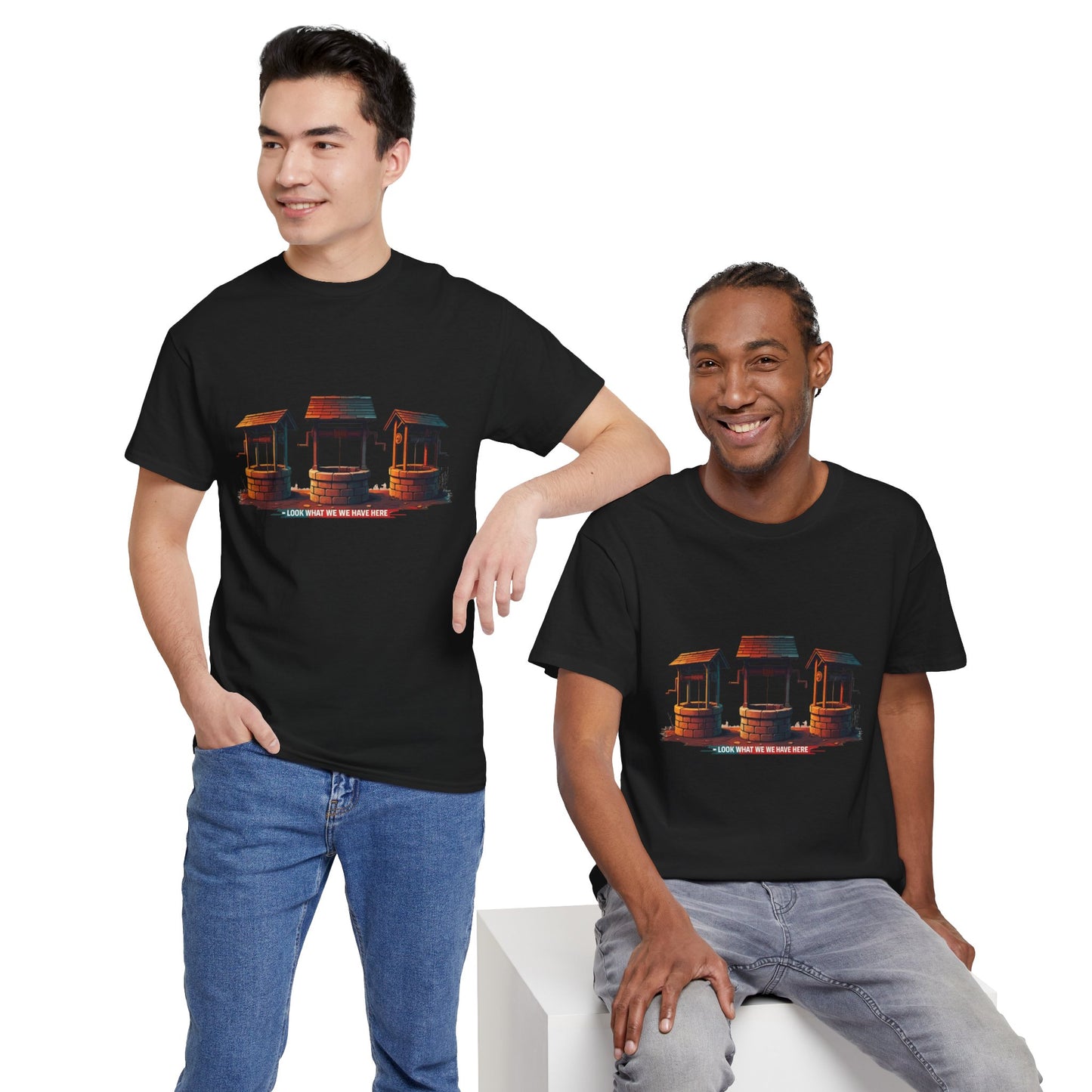 Funny “Well Well Well” T-Shirt • Pun Graphic Tee with Wishing Wells • Retro Vintage Humor Shirt • Gift for Pun Lovers & Joke Fans