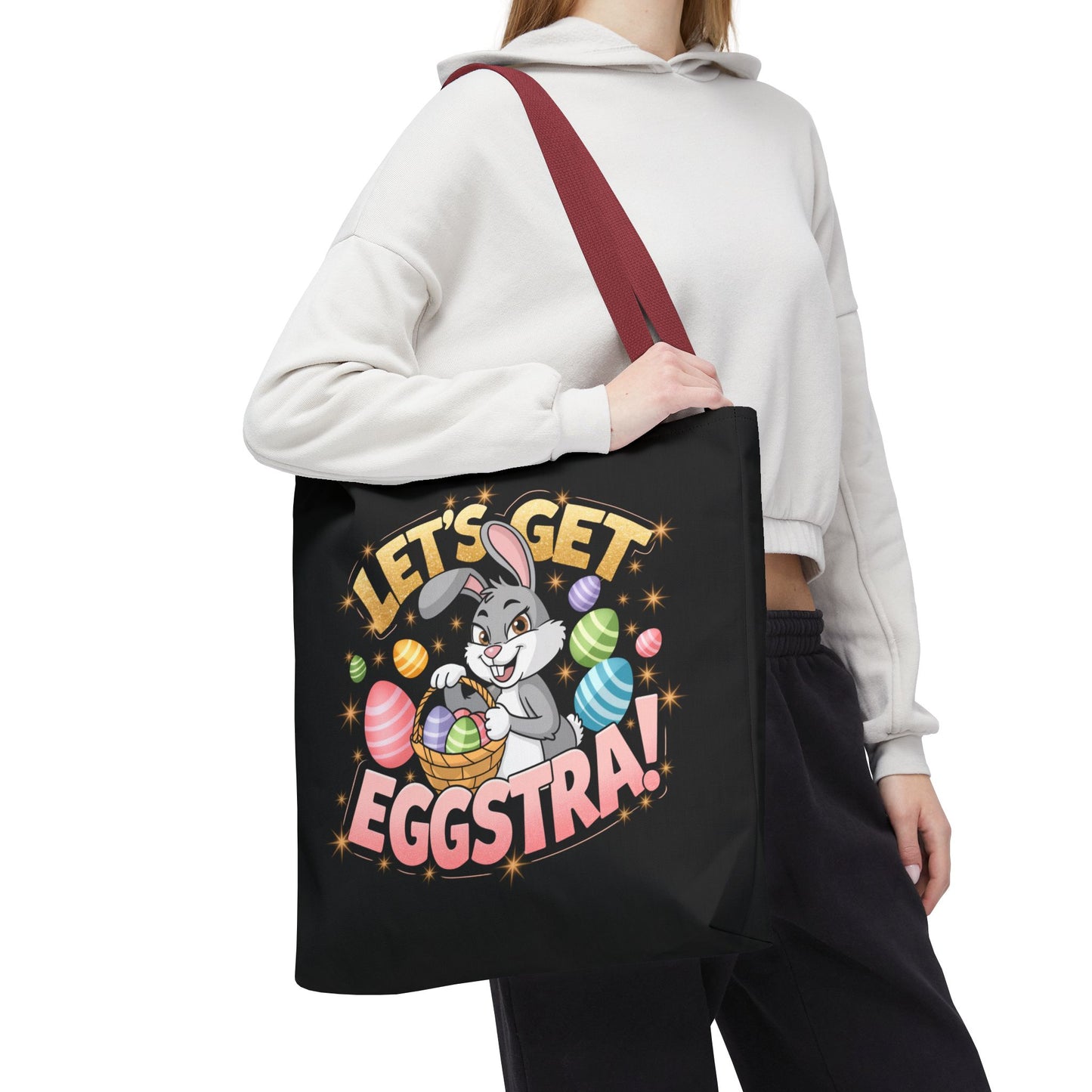Easter Bunny Tote Bag - 'Leg's Get Eggstra'