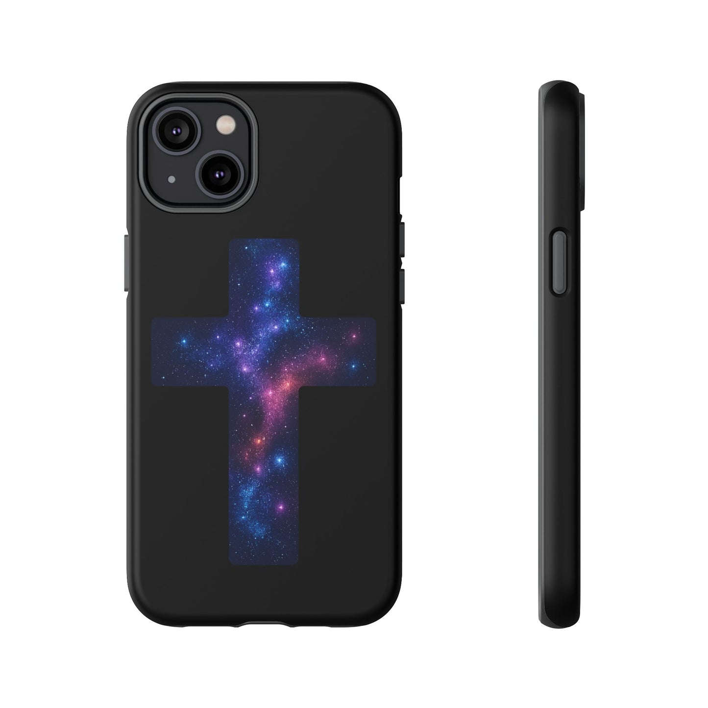 iPhone Case - Galactic Cross design Christian Phone Case Spiritual iPhone Accessory Religious Case Gift for Believers
