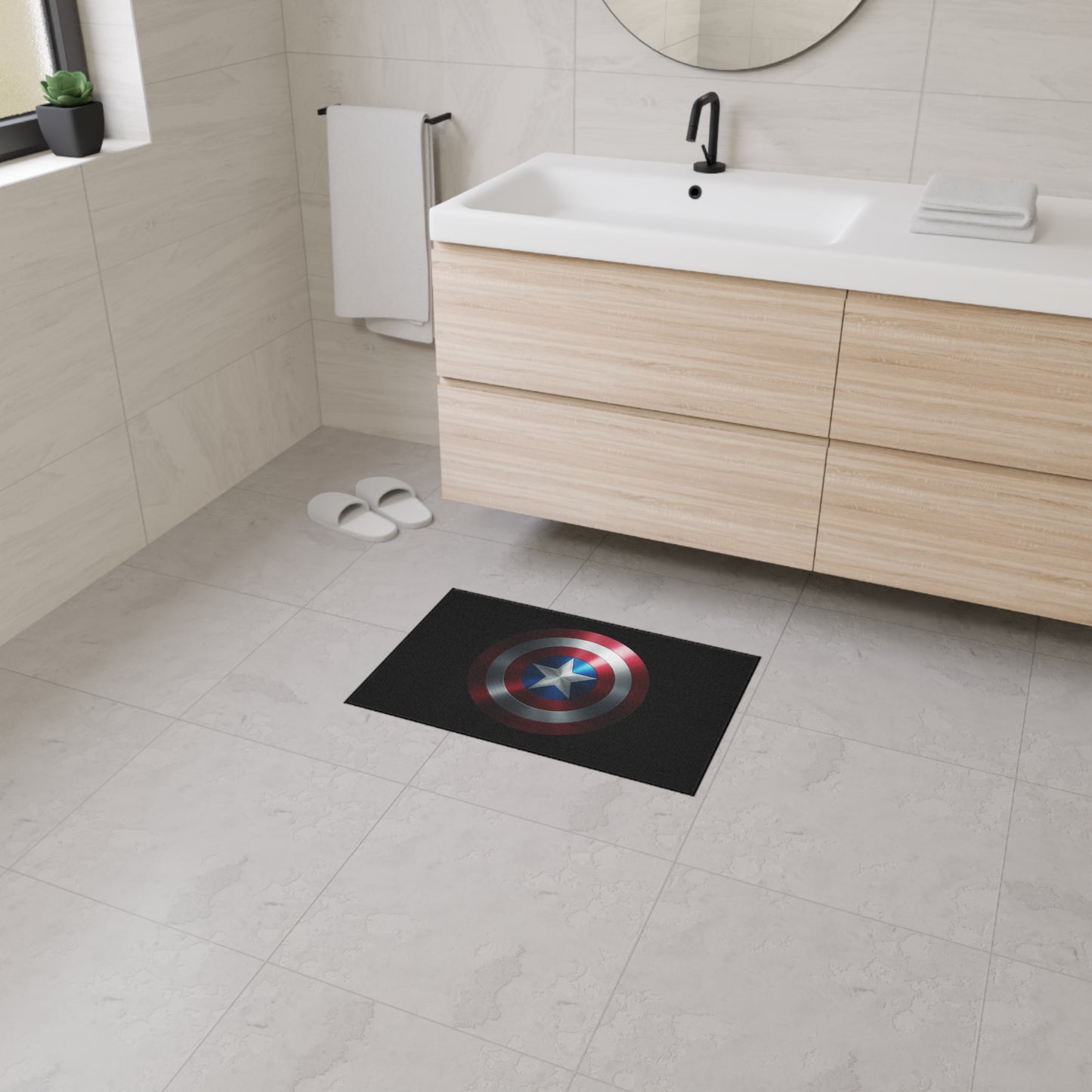 Floor Mat - Captain America Shield Design