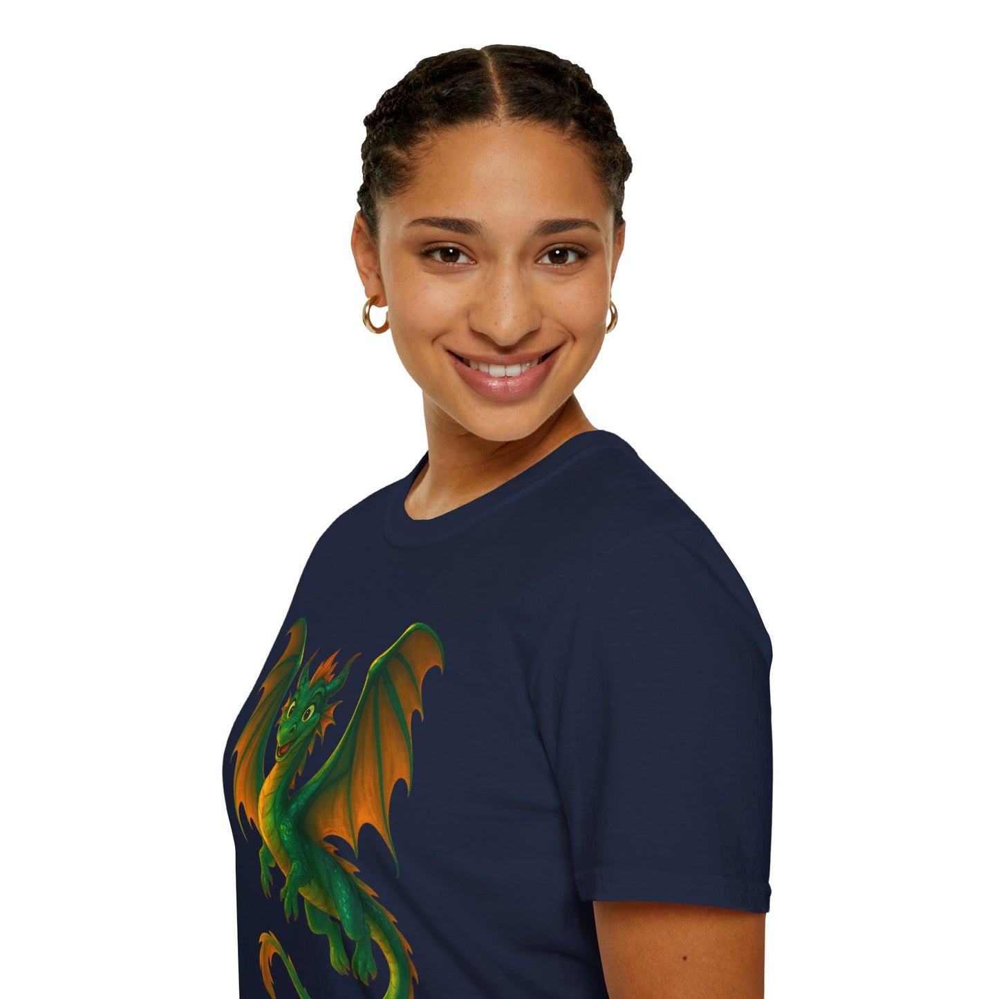 Green Dragon Fantasy T-Shirt | Unisex Mythical Creature Tee | DnD Gamer Gift | Cool Dragon Shirt | Magic RPG Nerdy Graphic Tee