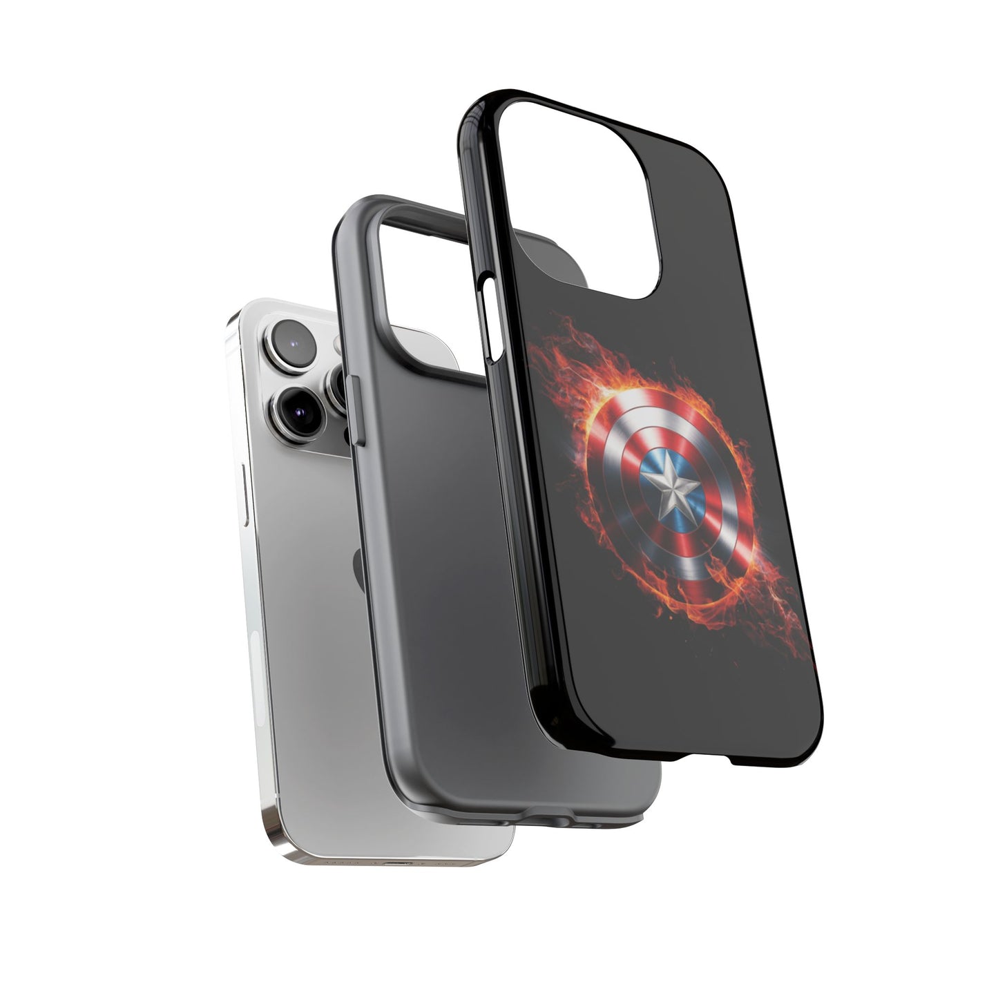iPhone Case - Captain America Shield in Flames