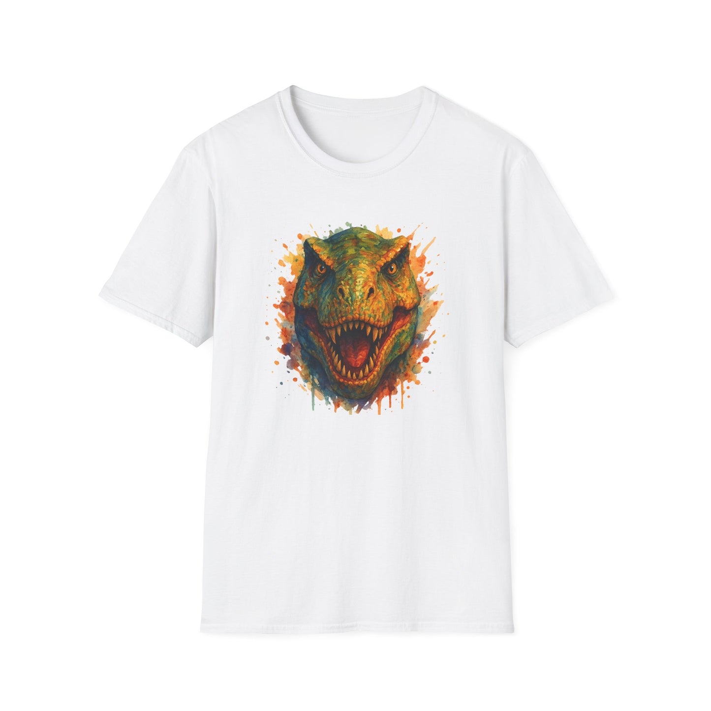 Watercolor T-Rex T-Shirt | Psychedelic Dinosaur Tee | Prehistoric Rainbow Dino Gift | Unisex Cotton Graphic Shirt Jurassic Tee