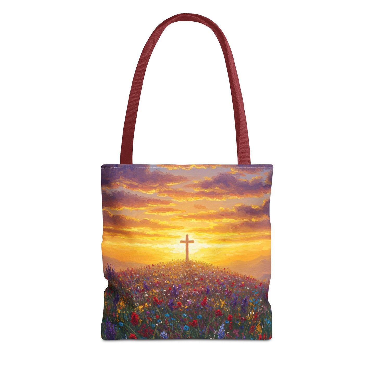 Cross Painted Tote Bag Christian Bag Inspirational Tote Spiritual Bag Religious Tote Bag
