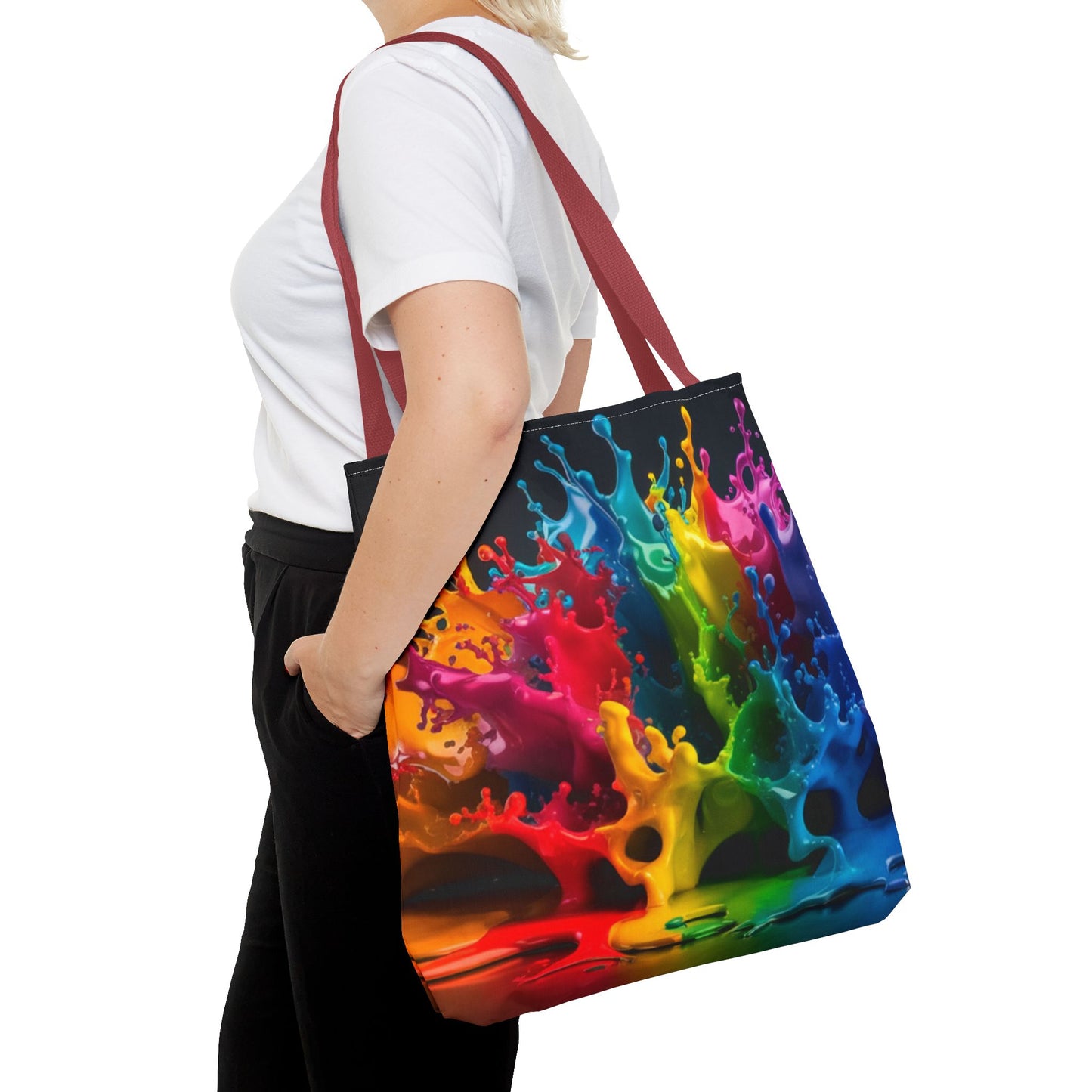Colorful Splash Tote Bag - Vibrant Art for Every Occasion