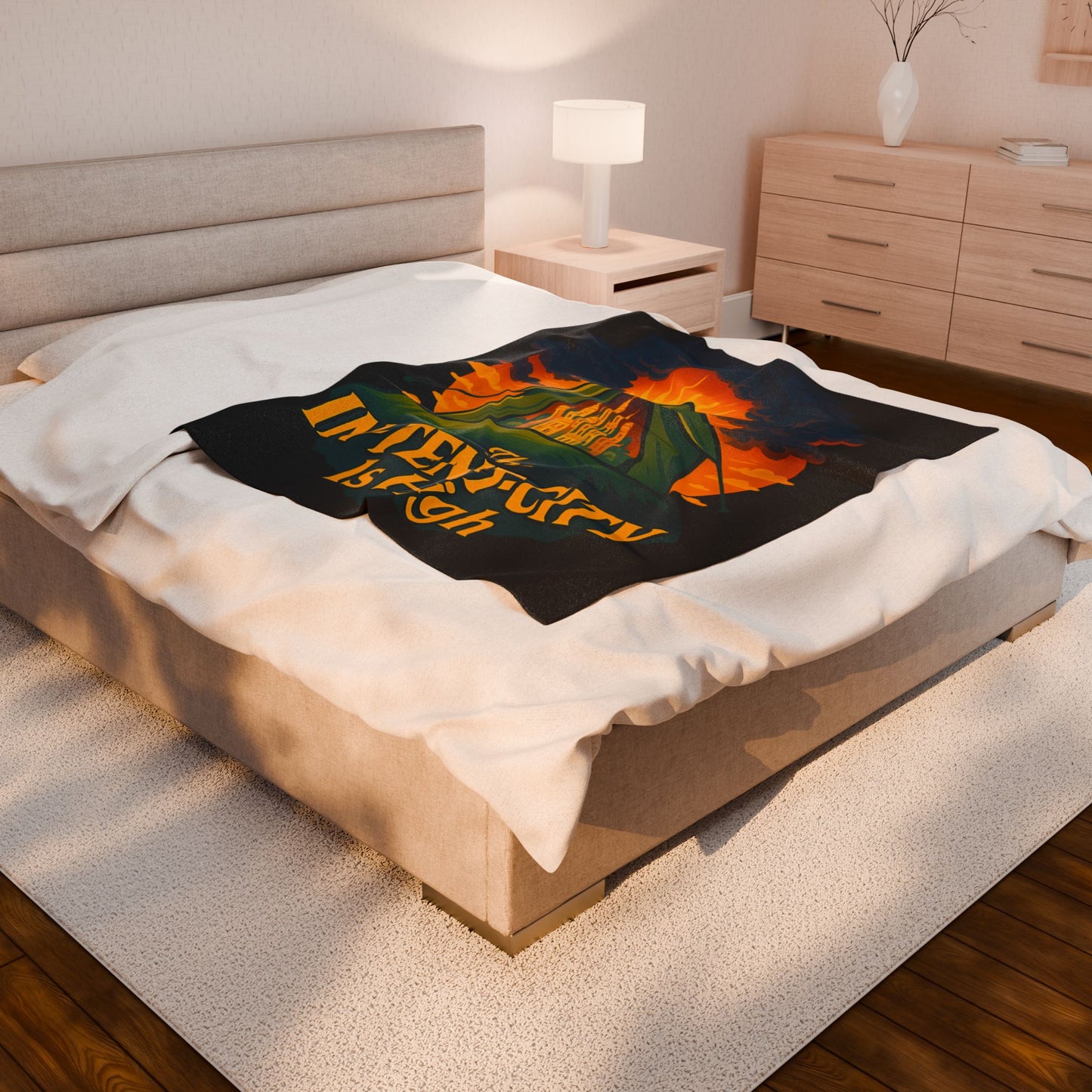 Plush Blanket - The In-Tent-City is High Intensity Throw Decor Funny Blanket