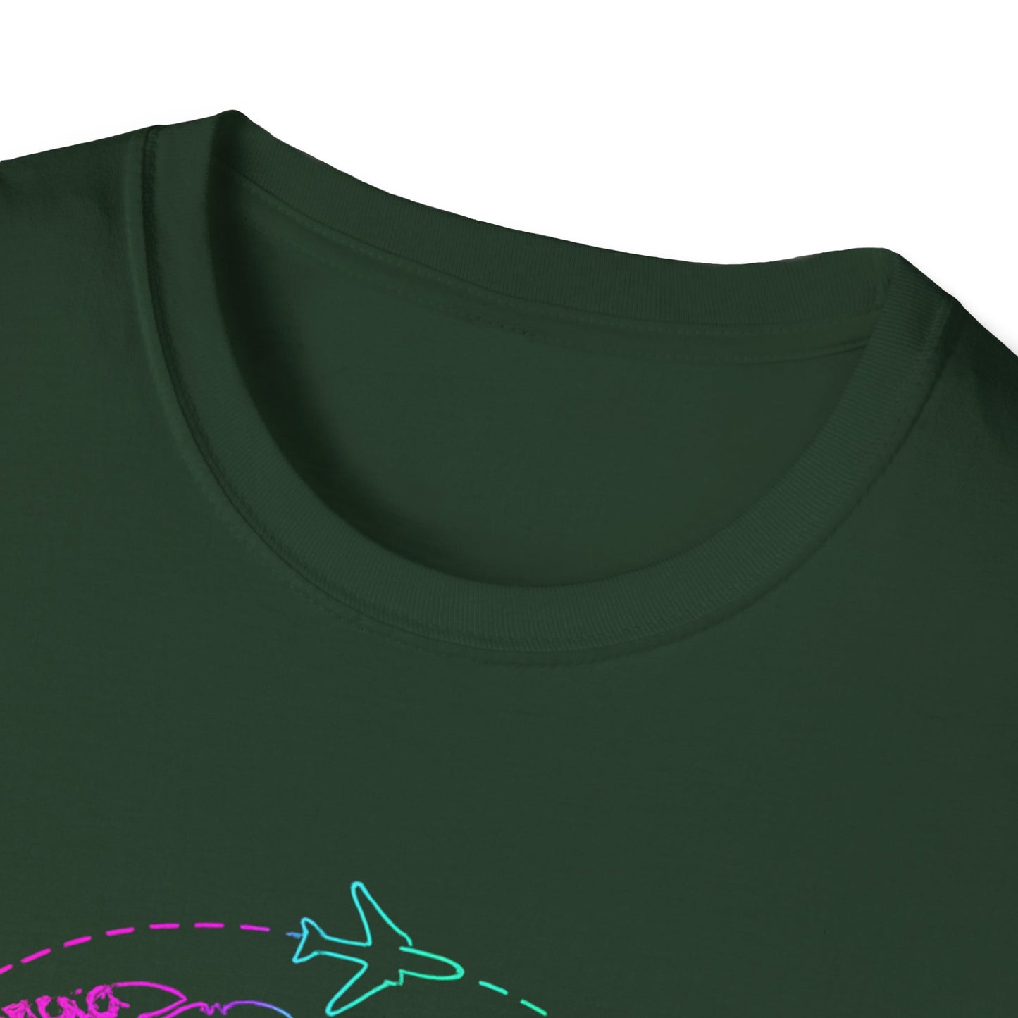 Adventure Awaits Neon Y2K Shirt - Retro Travel Tee, Rainbow Globe Graphic, Aesthetic Vacation Top, Y2K Gift for Travelers