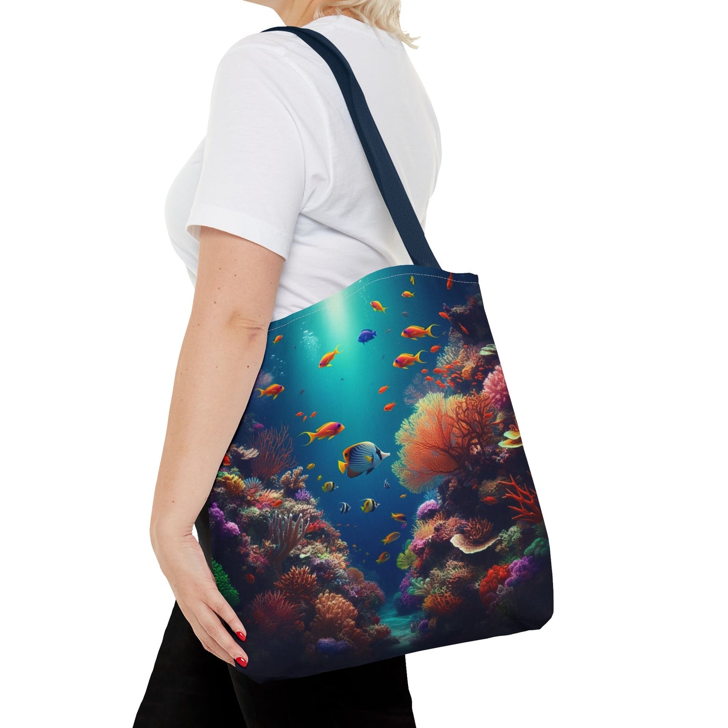 Coral Reef Illustrated Tote Bag