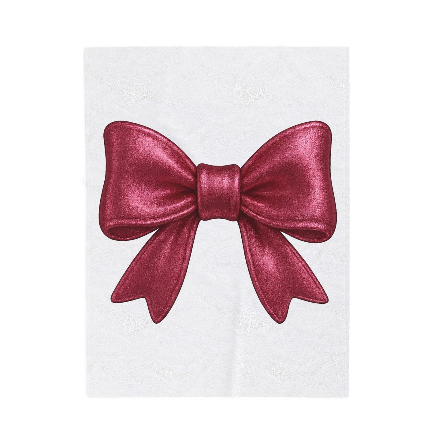 Coquette Bow Blanket – Burgundy Ribbon Throw Blanket, Girly Aesthetic Gift, Soft Cozy Bed or Couch Decor