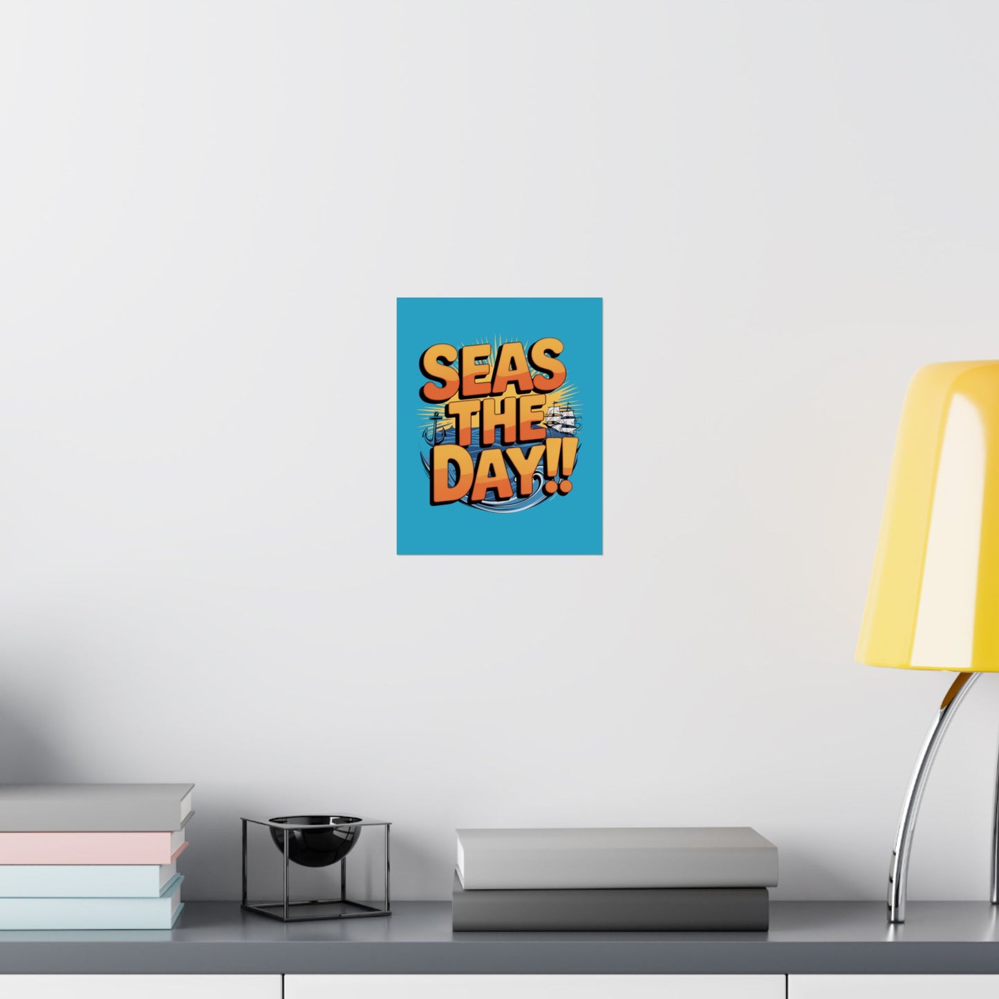 Vertical Poster - Seas The Day Pun Print