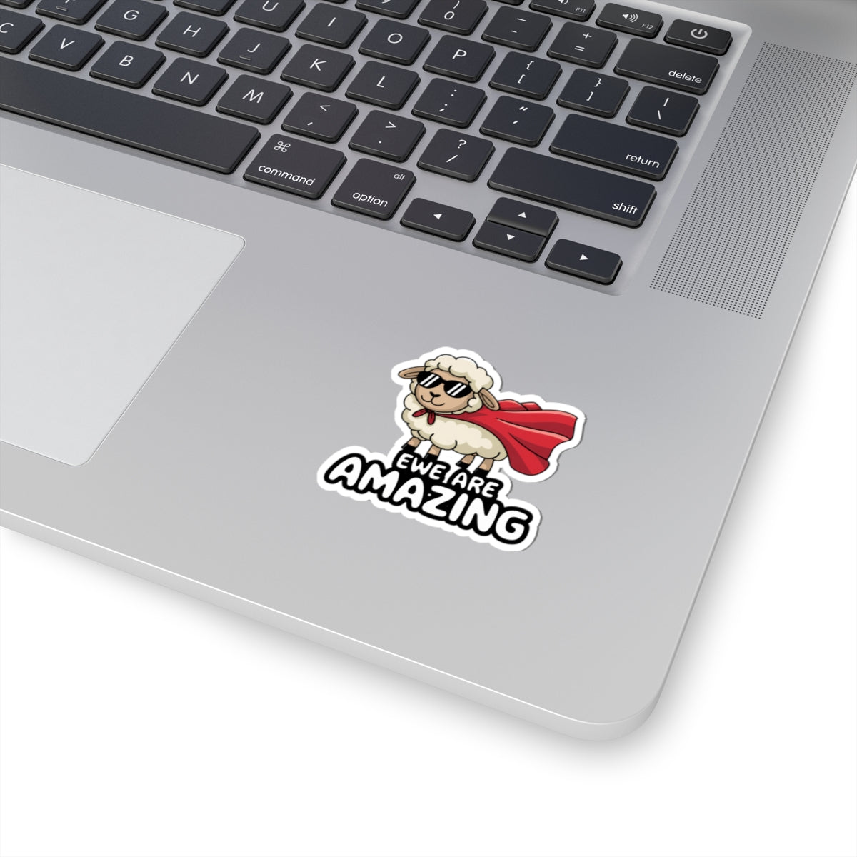 Funny Sheep Sticker – “Ewe Are Amazing” Punny Vinyl Sticker for Laptop, Gift for Coworker, Cute Motivational Decal