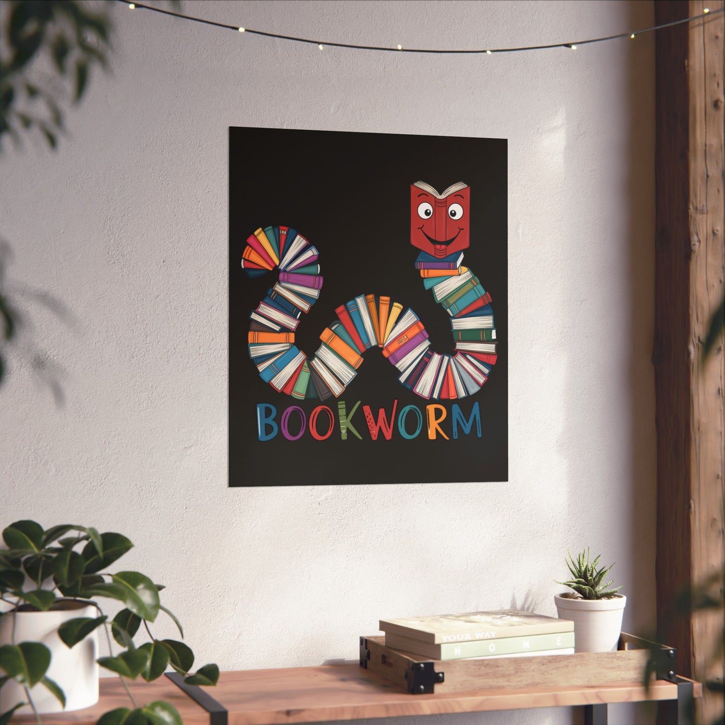 Vertical Poster Bookworm Matte Print
