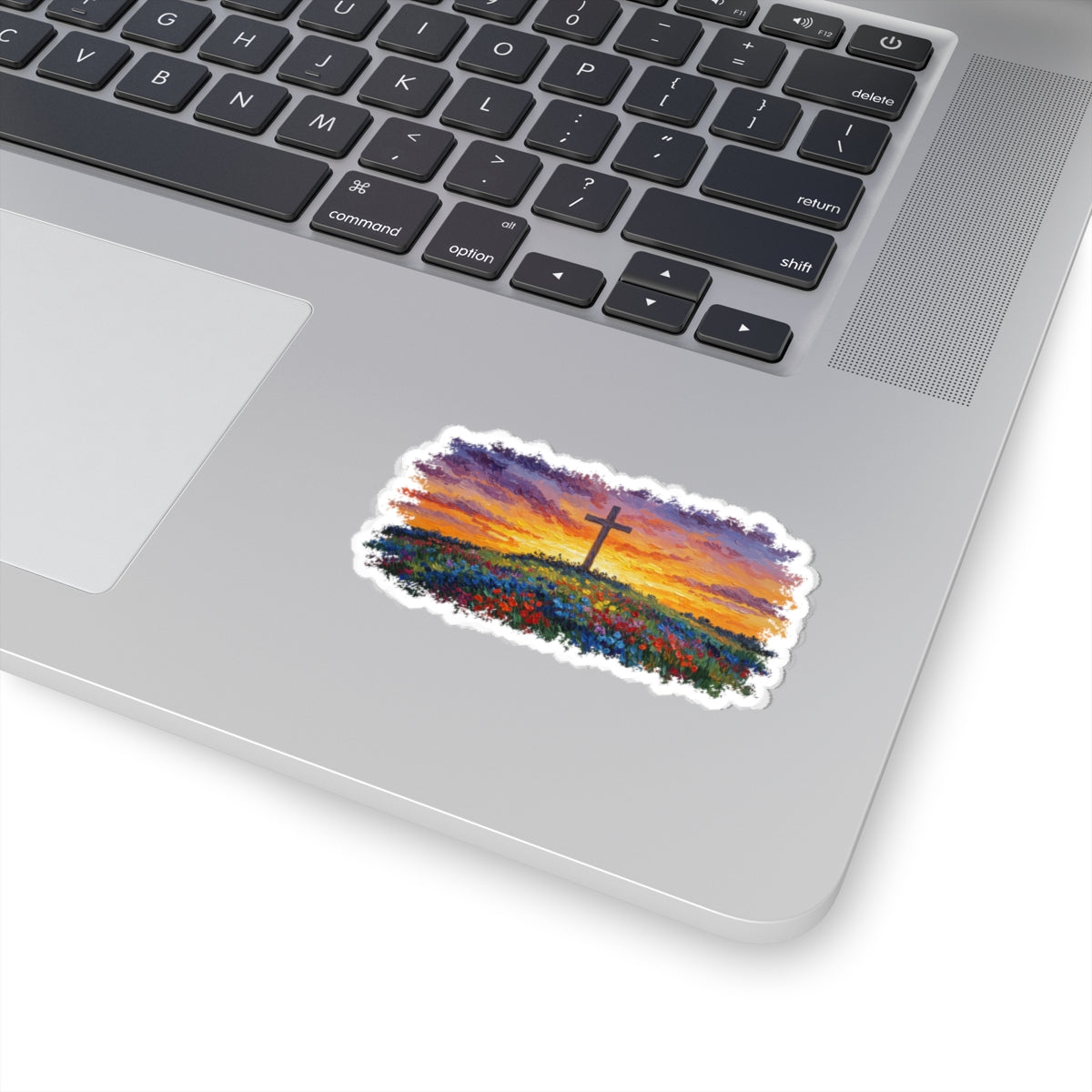 Van Gogh Cross Kiss-Cut Stickers Cross Sticker Christian Decal Spiritual Decor