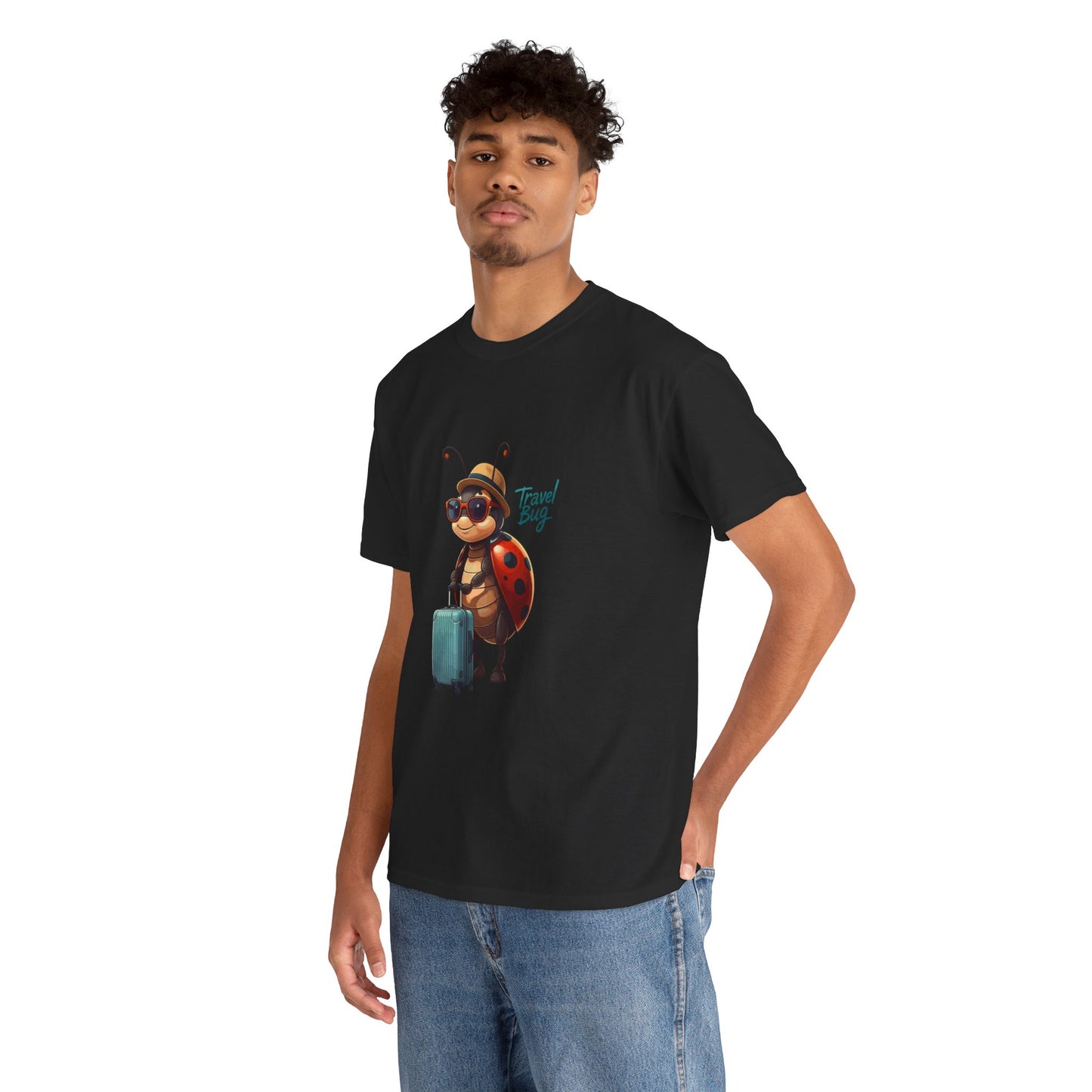 Travel Bug T-Shirt – Cute Ladybug Travel Tee | Funny Wanderlust Shirt for Travel Lovers | Unisex Graphic Tee Gift for Adventurers