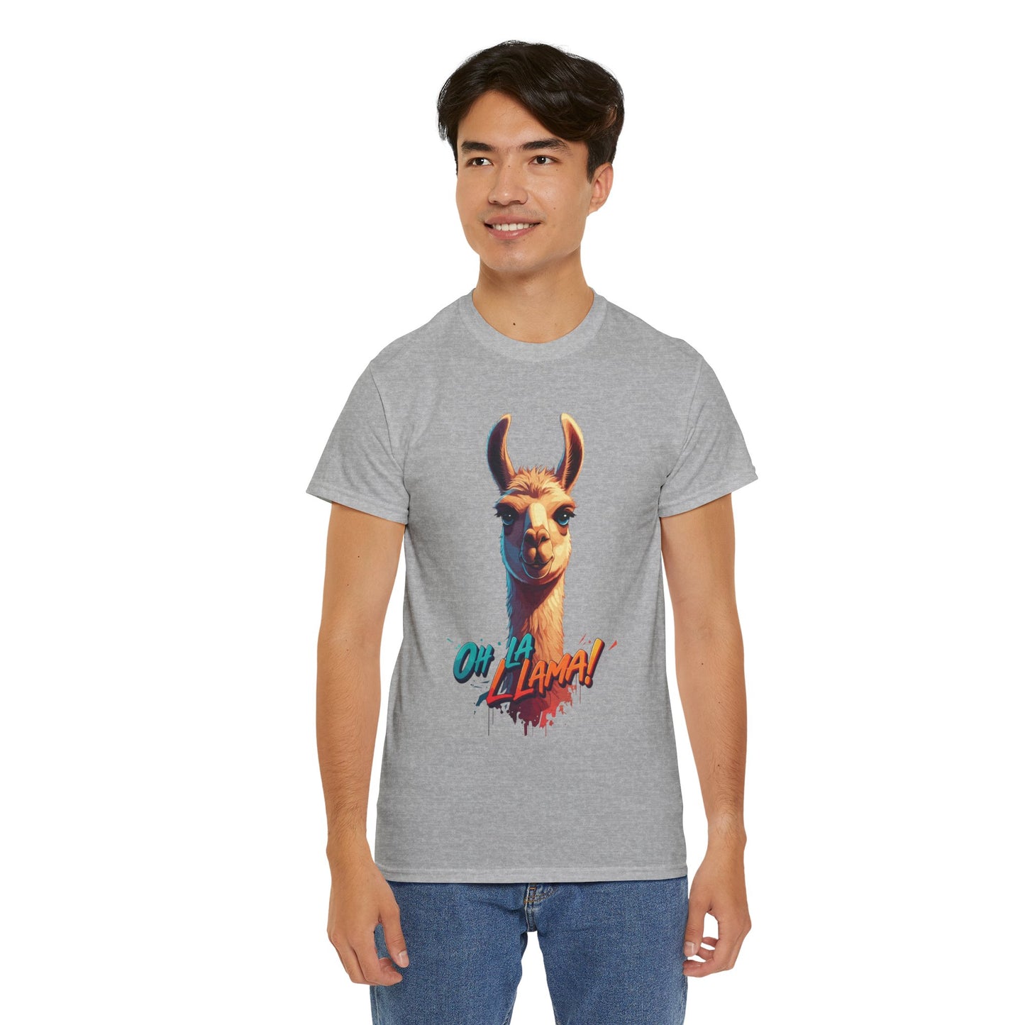 Oh la Llama Graphic Tee | Fun Llama T-Shirt, Cute Animal Lover Shirt, Llama Lover Gift, Quirky Party Tee, Trending Llama Fashion