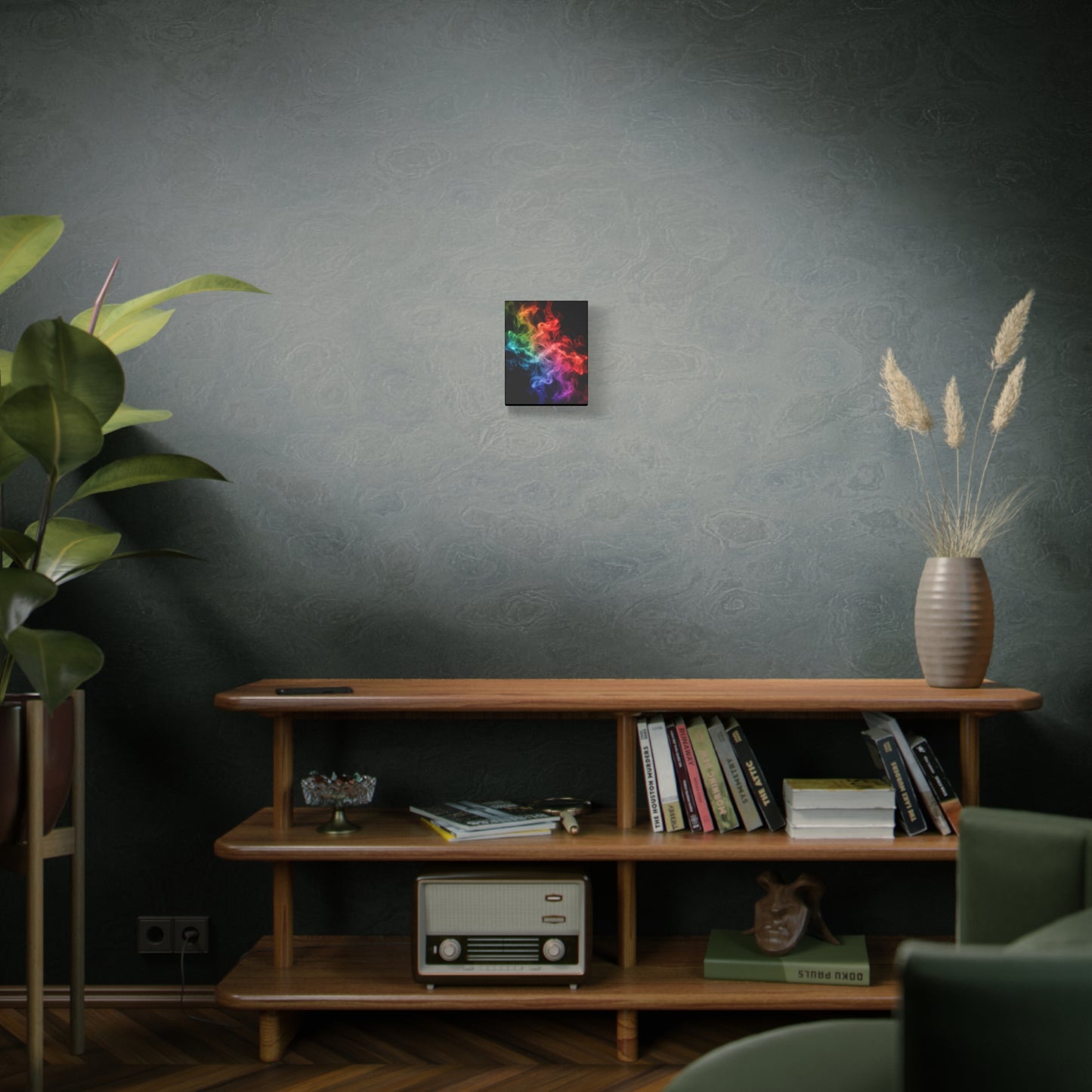 Canvas Wall Art Colorful Smoke Streak