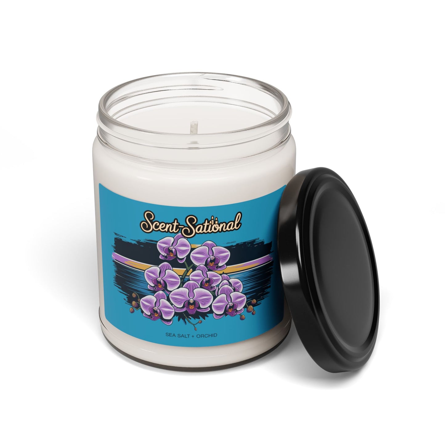 Sea Salt + Orchid Candle, Scented Soy Candle, Relaxing Spa Candle Gift, Floral Aromatherapy Candle, Home Decor, Self Care Gift For Her