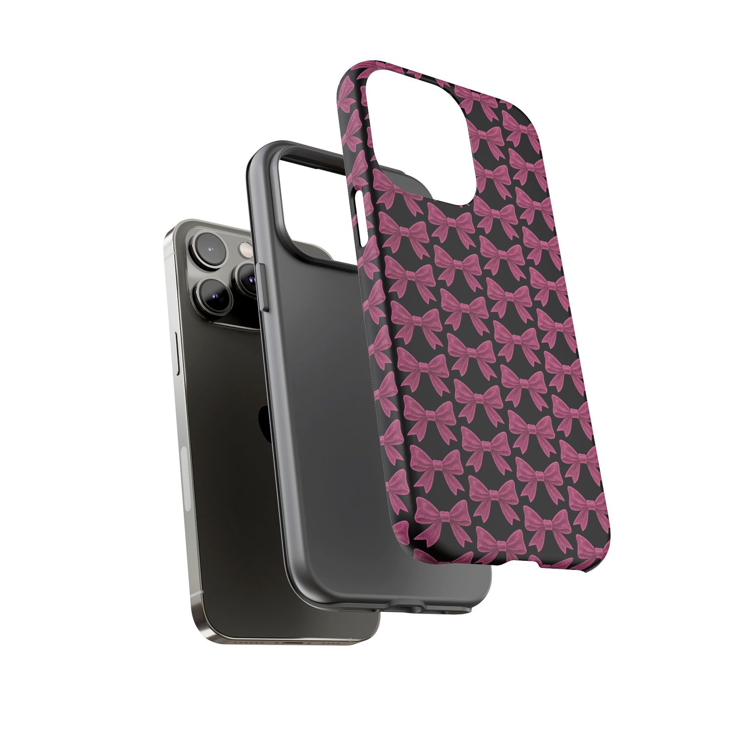 Pink Bow iPhone Case Coquette Aesthetic Phone Cover Glossy Y2K Girly Case Soft Girl Tech Accessory Cute iPhone Gift for Her