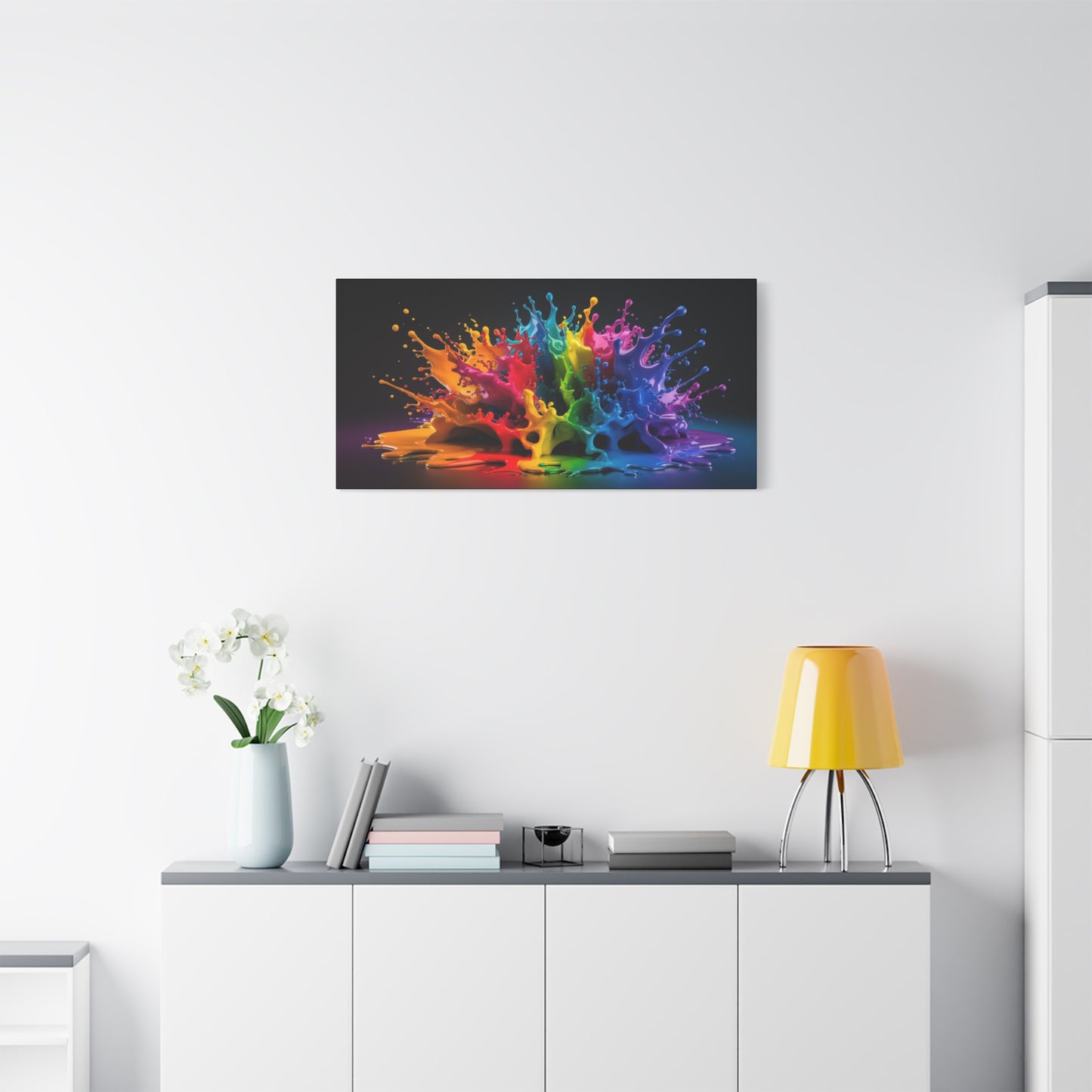 Chromatic Burst - Vibrant Abstract Canvas Art