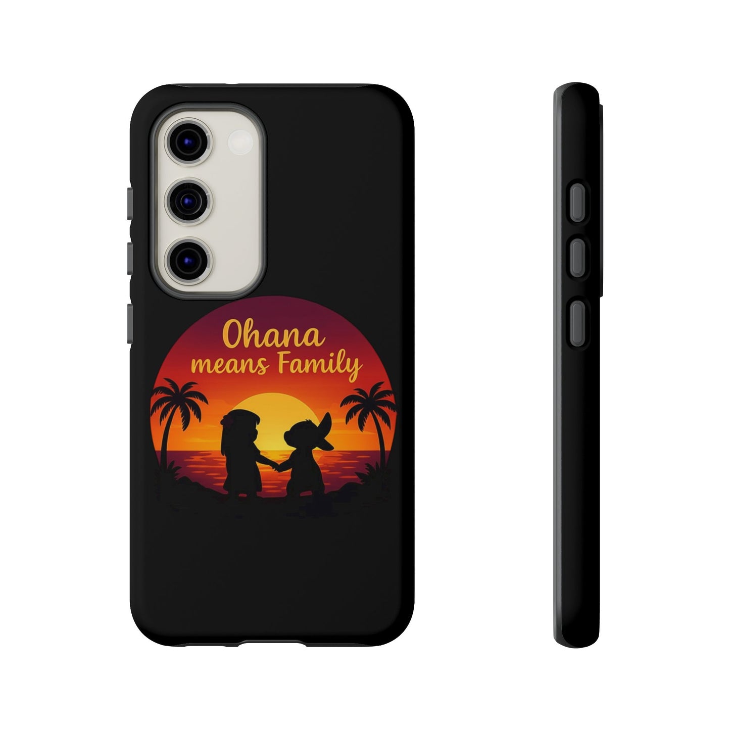 Ohana Means Family Samsung Case – Cute Hawaii Sunset Phone Cover – Lilo and Stitch-Inspired Gift – Protective Case for Galaxy S Series