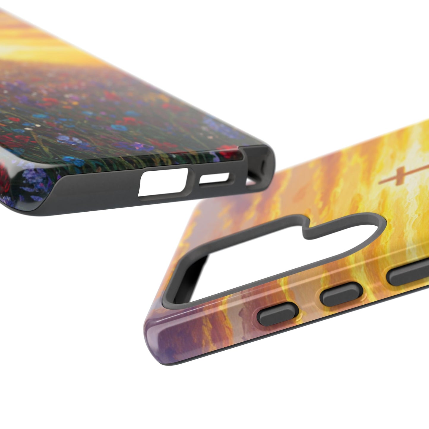 Samsung Phone Case - Monet Style Cross Christian Phone Case Spiritual Case Inspirational Samsung Case