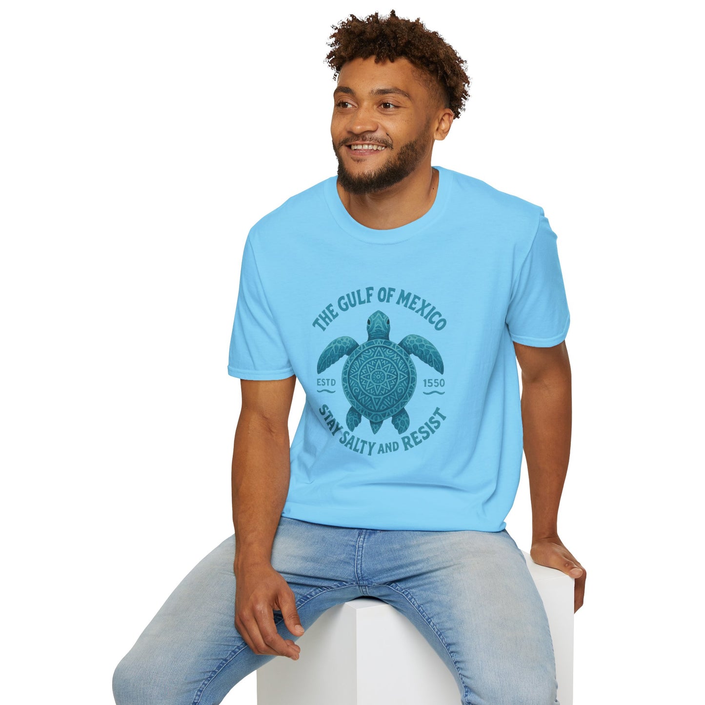 Gulf of Mexico Watercolor Sea Turtle T-Shirt - Ocean Wildlife Tee - Nature Lover Gift - Summer Beach Top - Coastal Art Graphic Tee