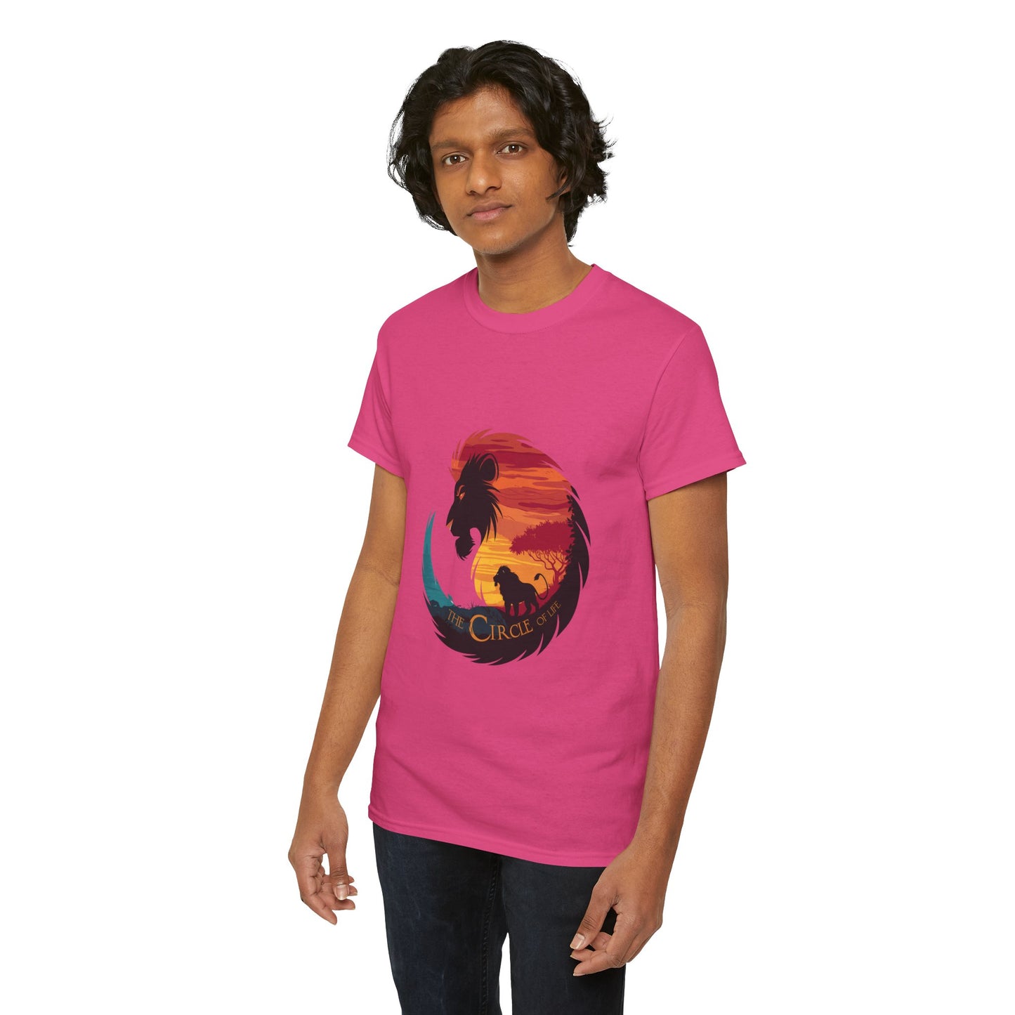 The Circle of Life Lion Shirt – Sunset Safari Wildlife Graphic Tee – Inspirational Nature T-Shirt for Animal Lovers & Adventure Fans