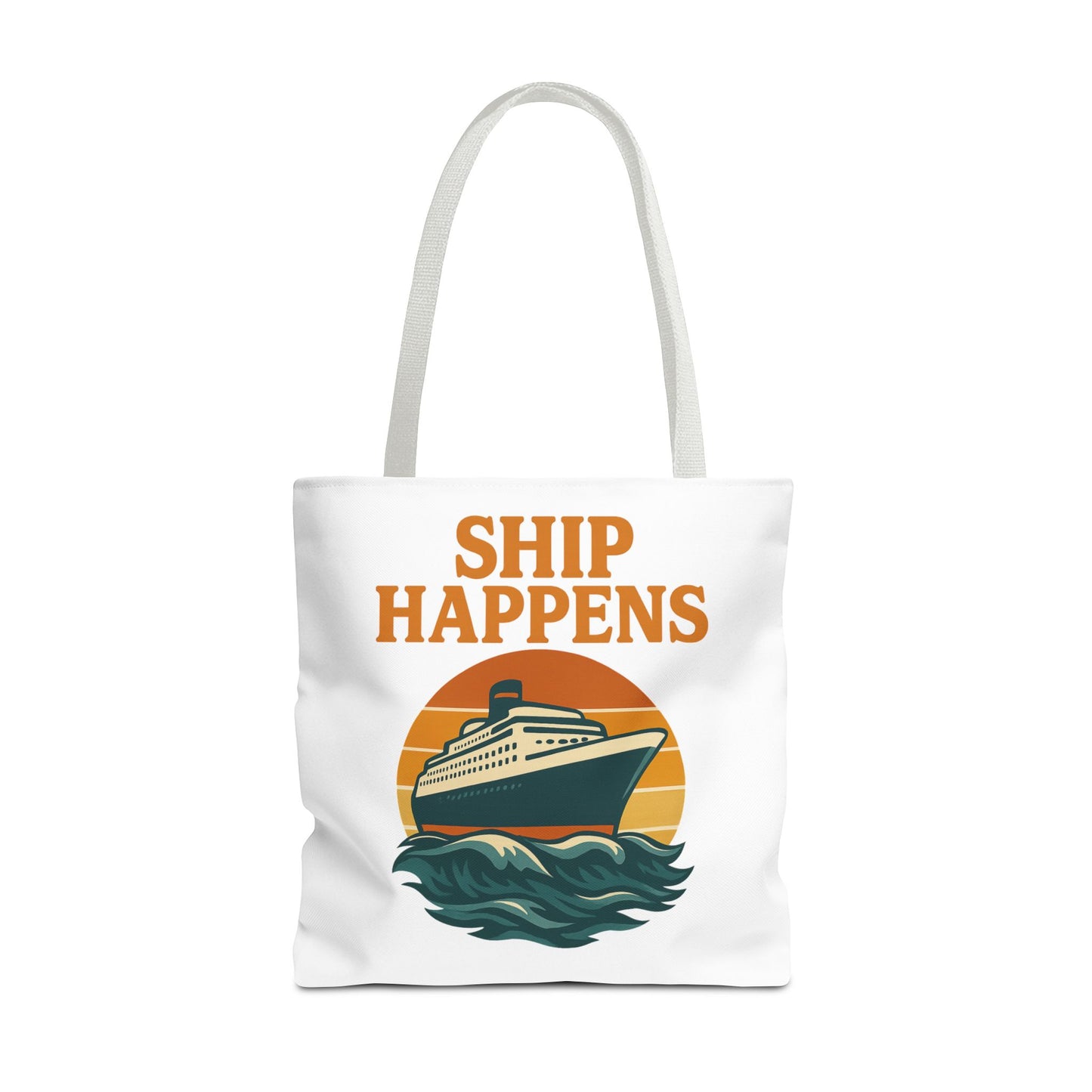Ship Happens Tote Bag - Fun Nautical Design for Beach Lovers Cruise Bag Unique Gift for Travelers