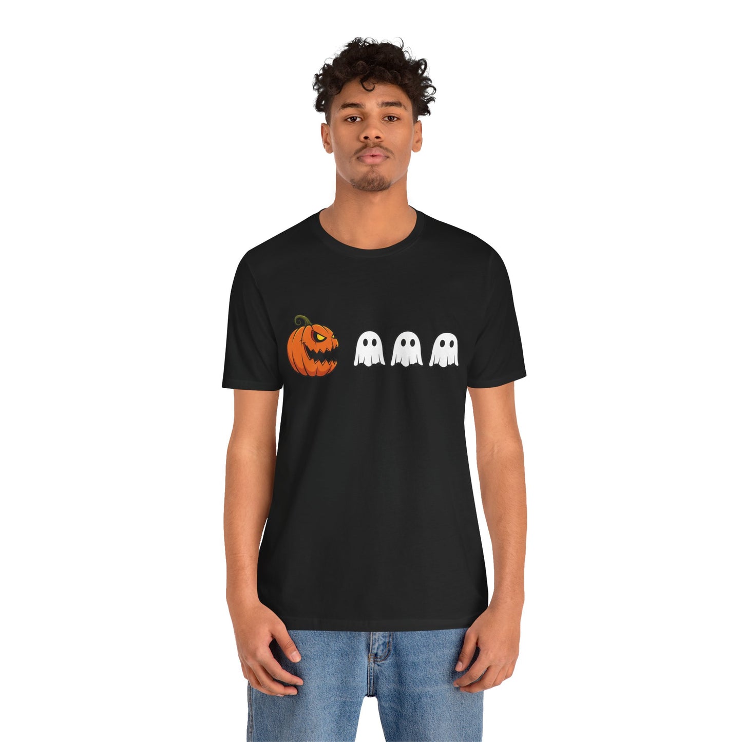 Pumpkin Pac-Man Shirt, Halloween Arcade Tee, Pumpkin Chase Ghosts Tee, Retro Gaming Halloween, Spooky Season Shirt, Vintage Game Pumpkin Top