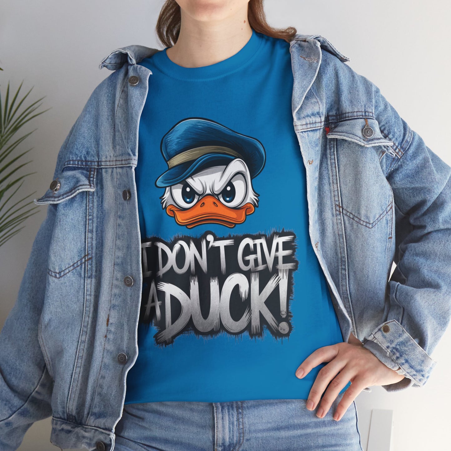 I Don’t Give a Duck Shirt – Funny Grumpy Duck Tee – Sarcastic Animal Graphic Shirt – Unisex Gift for Duck Lovers & Meme Fans