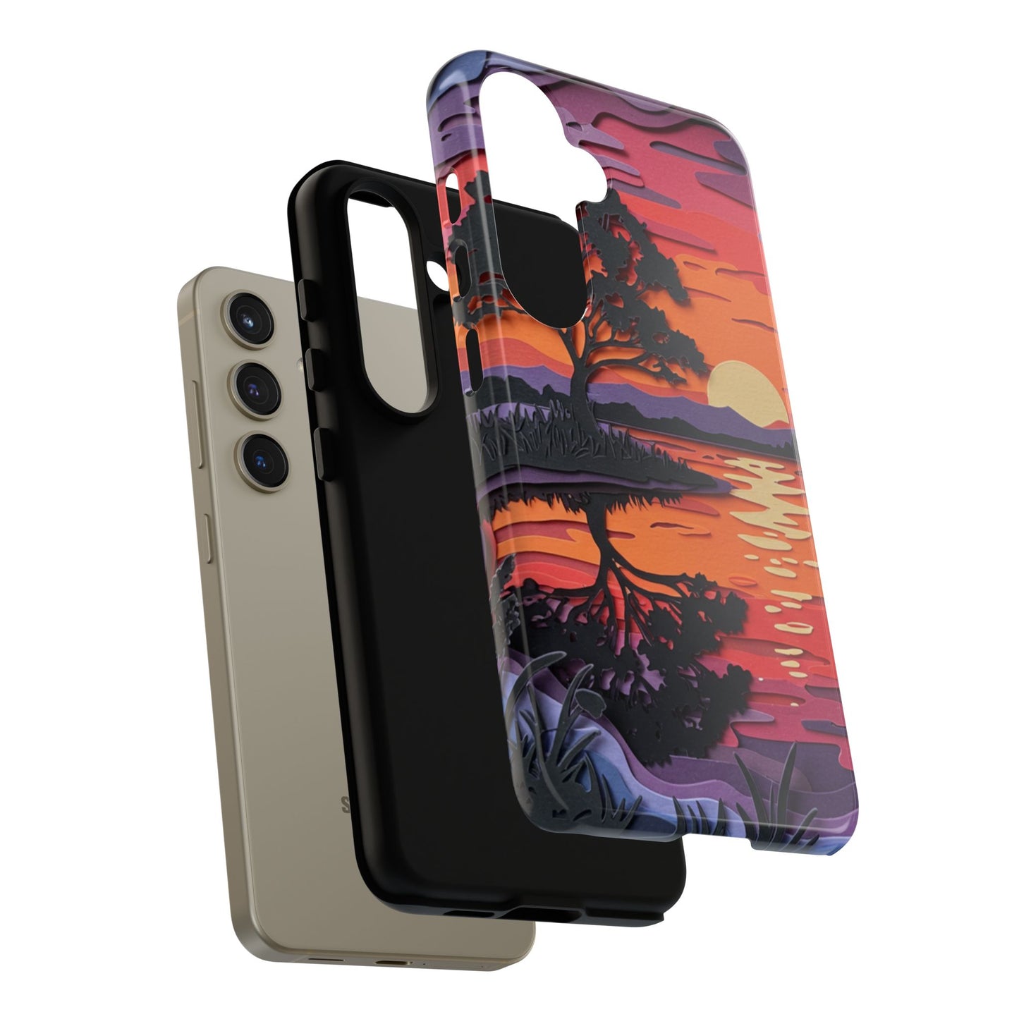 Samsung Galaxy Case - Colorful Paper Art Sunset