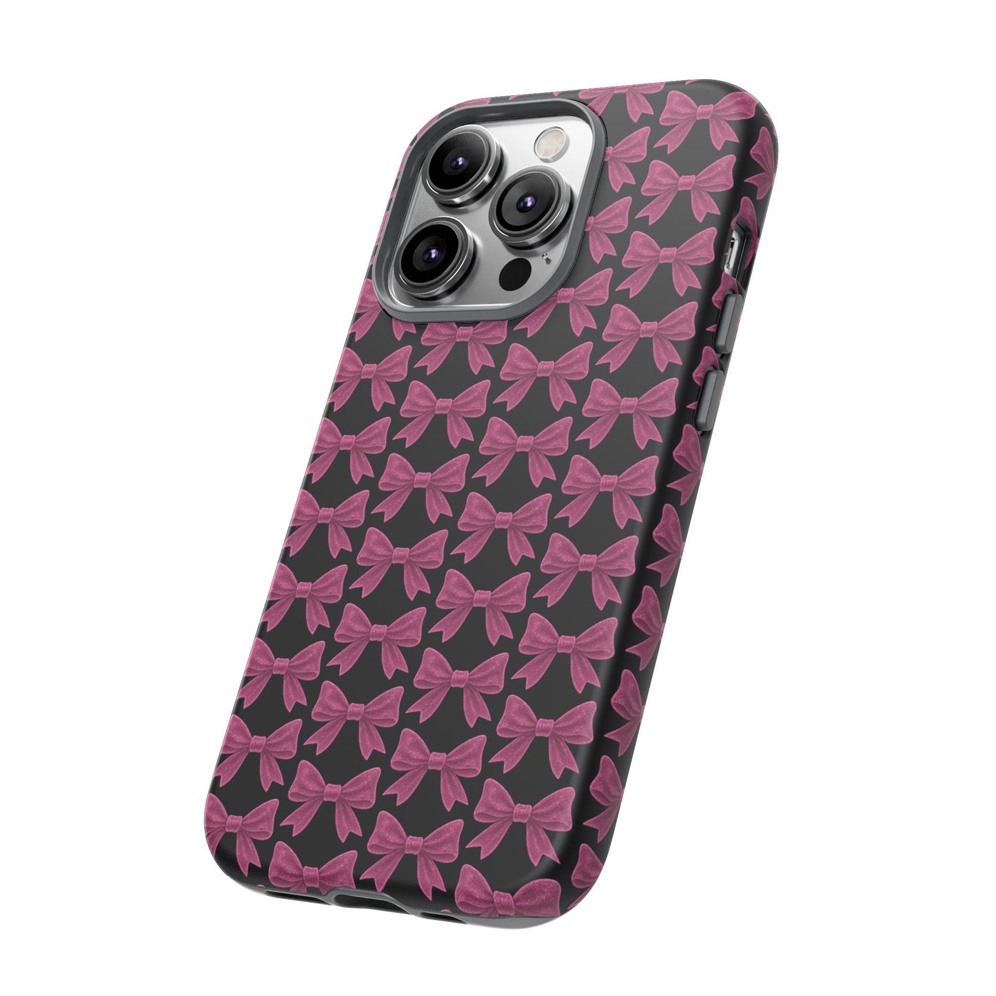 Pink Bow iPhone Case Coquette Aesthetic Phone Cover Glossy Y2K Girly Case Soft Girl Tech Accessory Cute iPhone Gift for Her