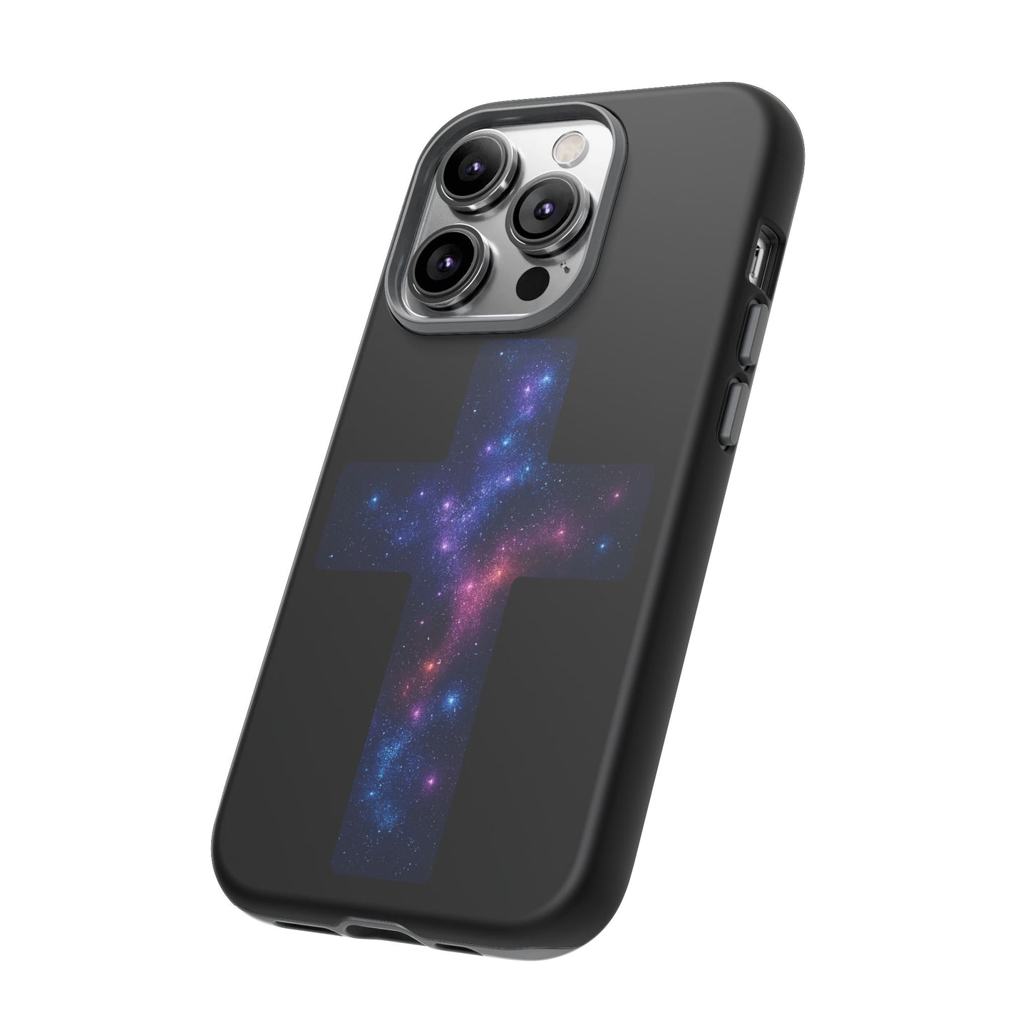 iPhone Case - Galactic Cross design Christian Phone Case Spiritual iPhone Accessory Religious Case Gift for Believers
