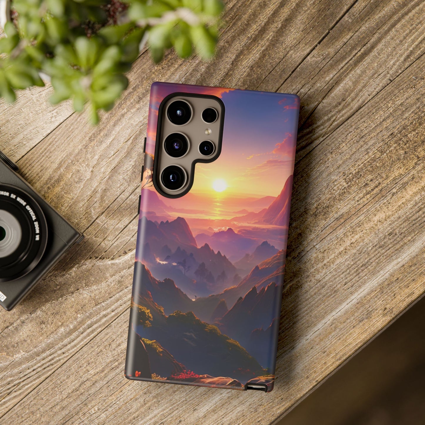 Samsung Tough Case Sunset Landscape Illustration