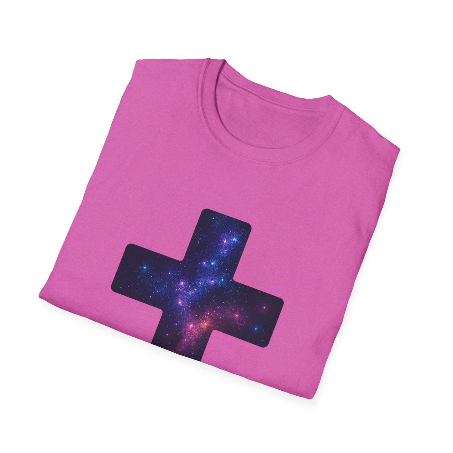 Galaxy Cross Graphic Tee | Celestial Christian Shirt, Spiritual Universe Cross T-Shirt, Faith & Astronomy Gift for Women & Men, Space Aesthetic