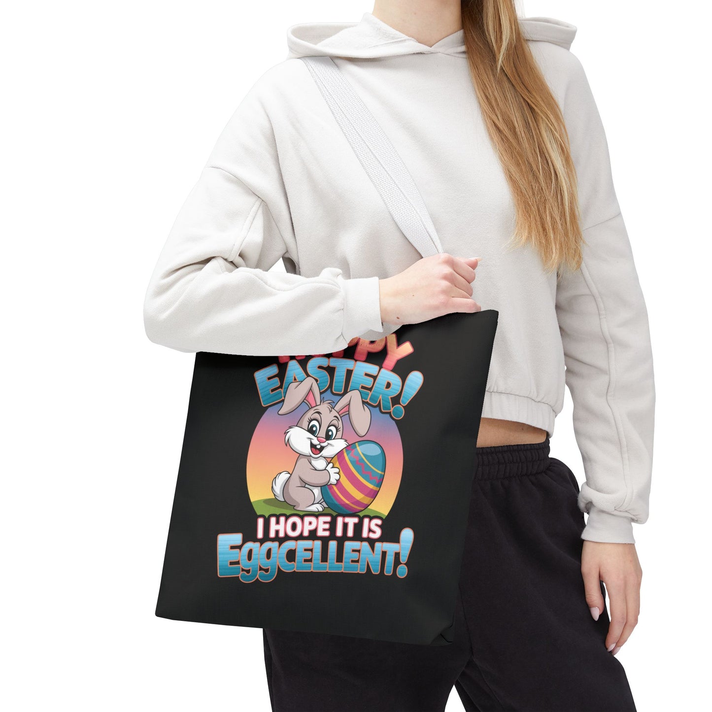 Happy Easter Tote Bag Eggcellent Bunny Design Easter Bag Easter Gift Easter Tote Accessory